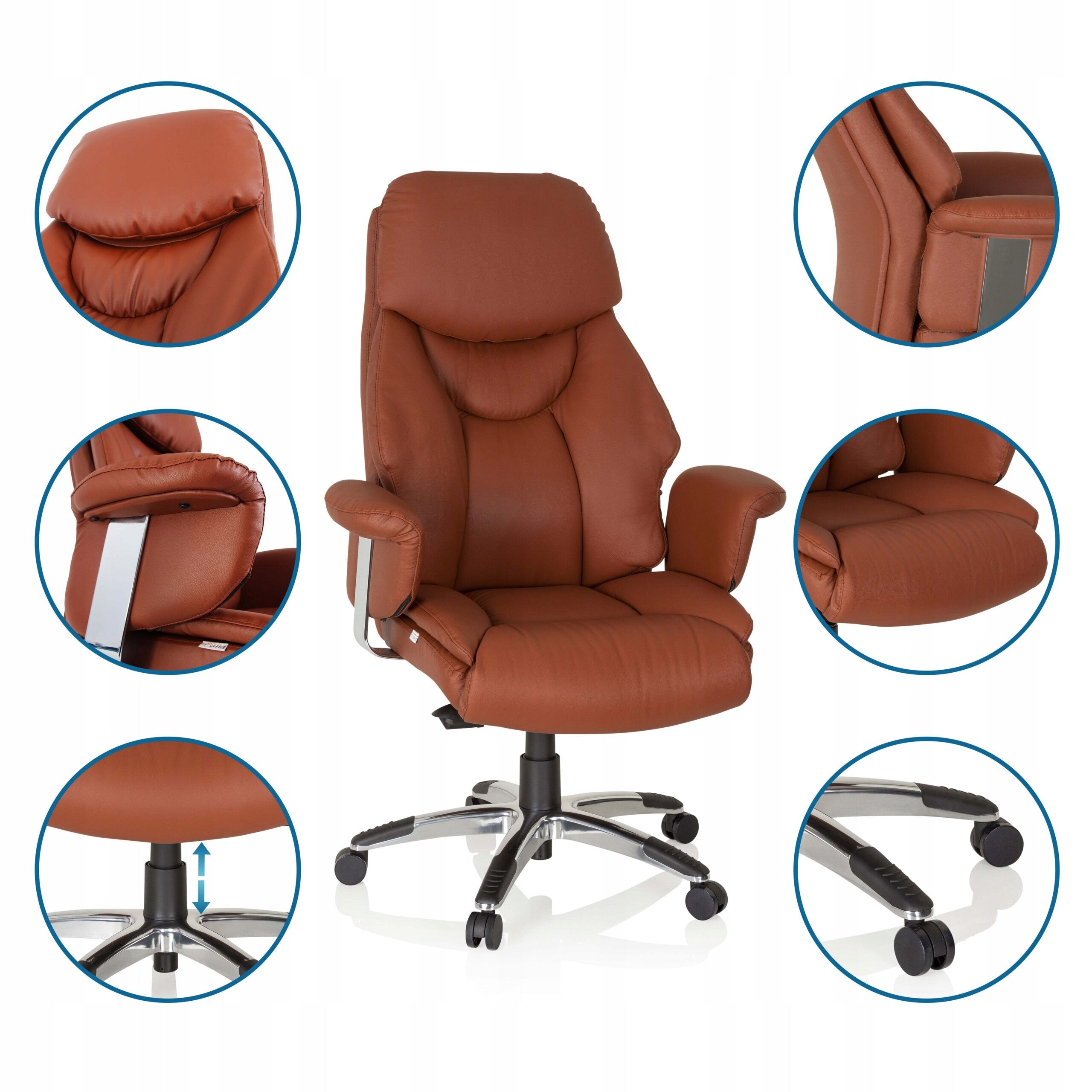 Swivel chair hjh OFFICE brown Furniture depth 52 cm