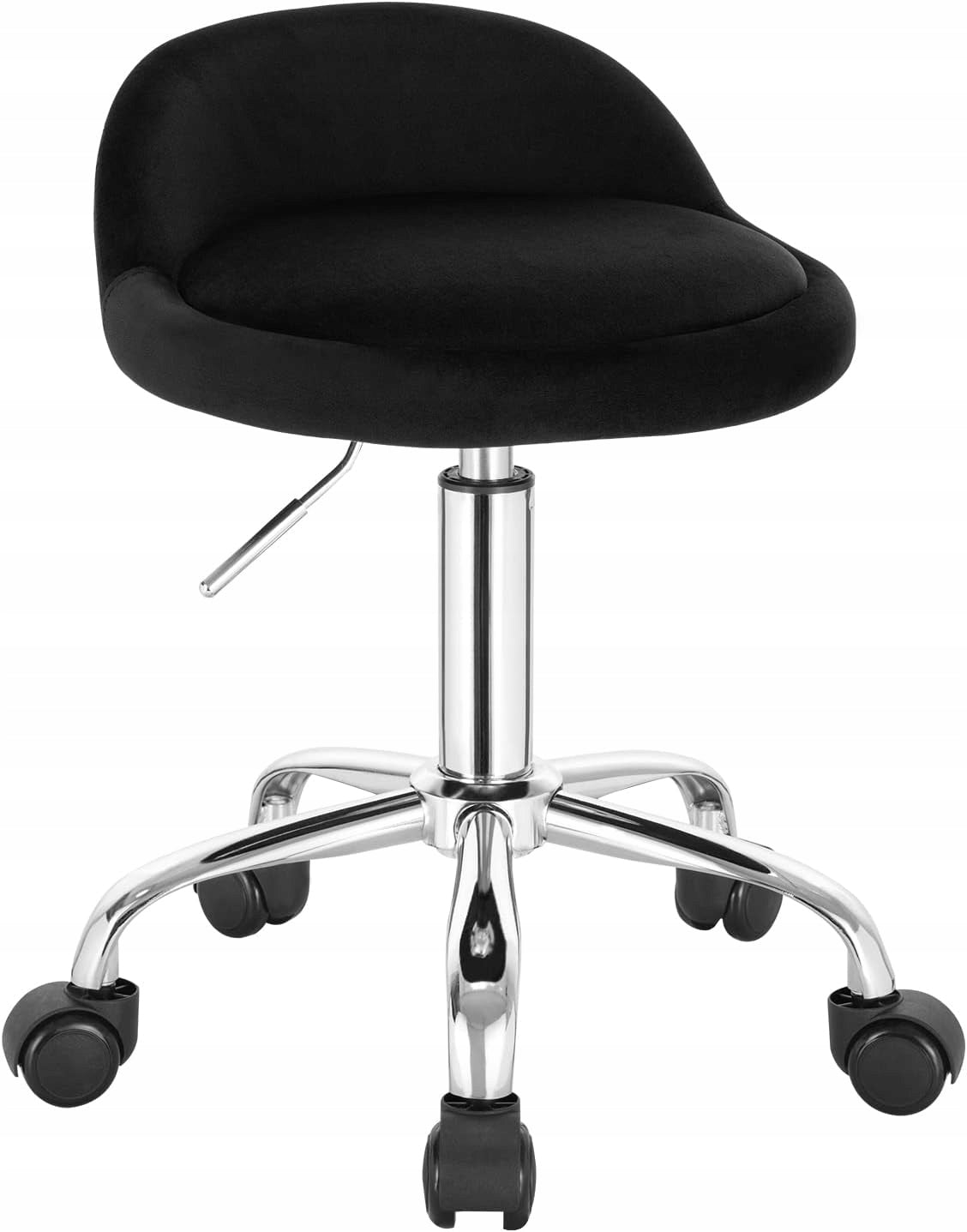 Swivel chair kitchen hairdressing make-up stool Woltu black velvet