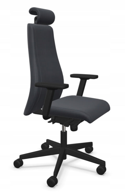 Swivel chair made in Poland ergonomic VIDEN SM02 graphite Nowy Styl Furniture height 145 cm