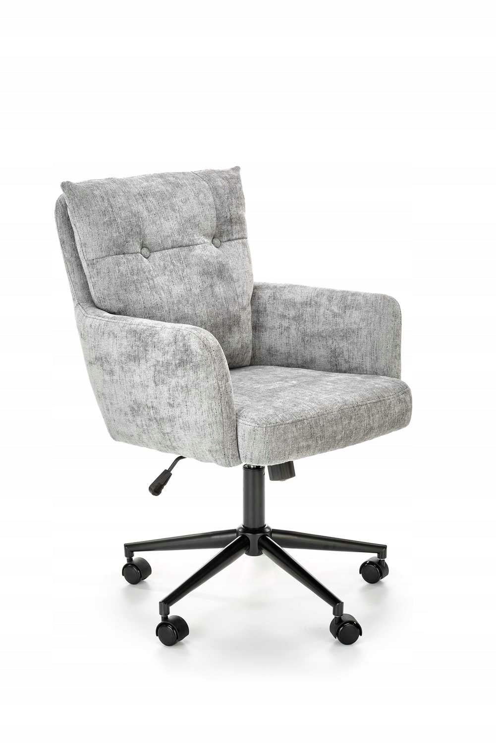 Swivel chair office upholstered desk chair FLORES light grey