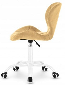 Swivel chair student desk chair velour beige adjustable Manufacturer code VAS3-VASTO-OFFICE-VELVET-BEIGE-MILK