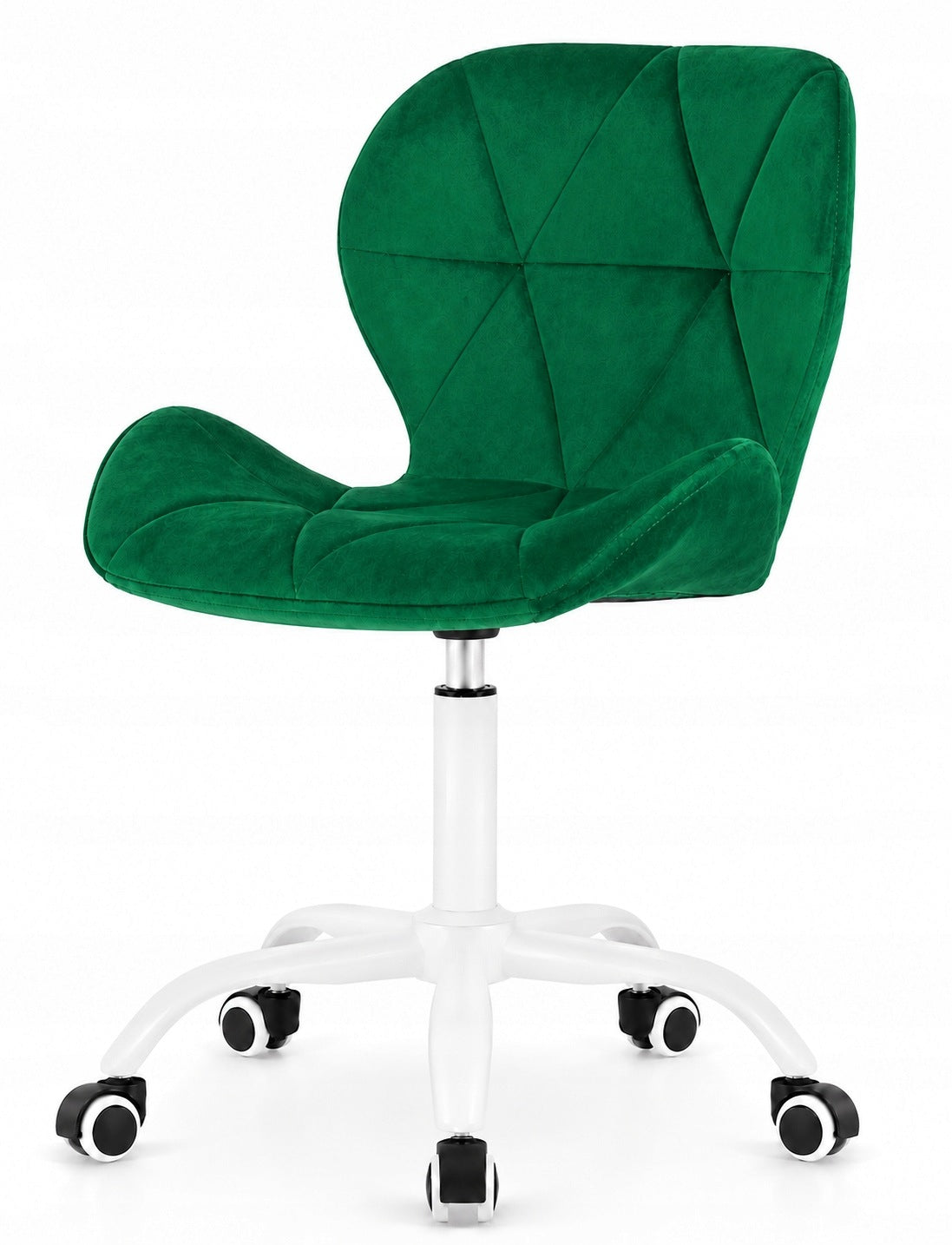 Swivel chair student desk chair velour green adjustable