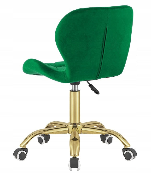 Swivel chair student desk chair velour green dressing tables Manufacturer code VAS3-VASTO-OFFICE-VELVET-GREEN-GOLD