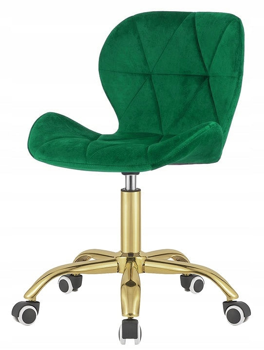 Swivel chair student desk chair velour green dressing tables