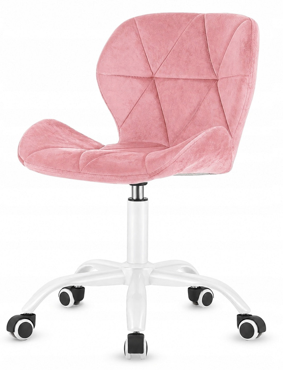 Swivel chair student desk chair velour pink adjustable