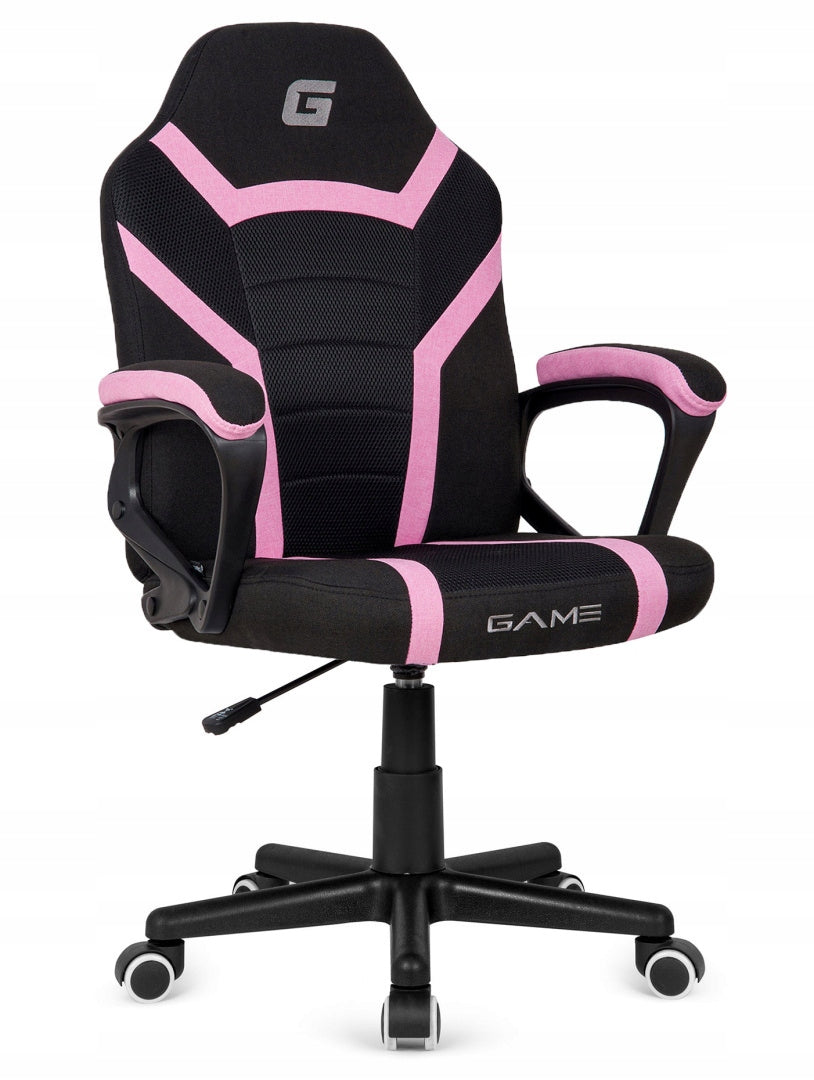 Swivel chair ventilated gaming desk chair black pink fabric Brand Lugano