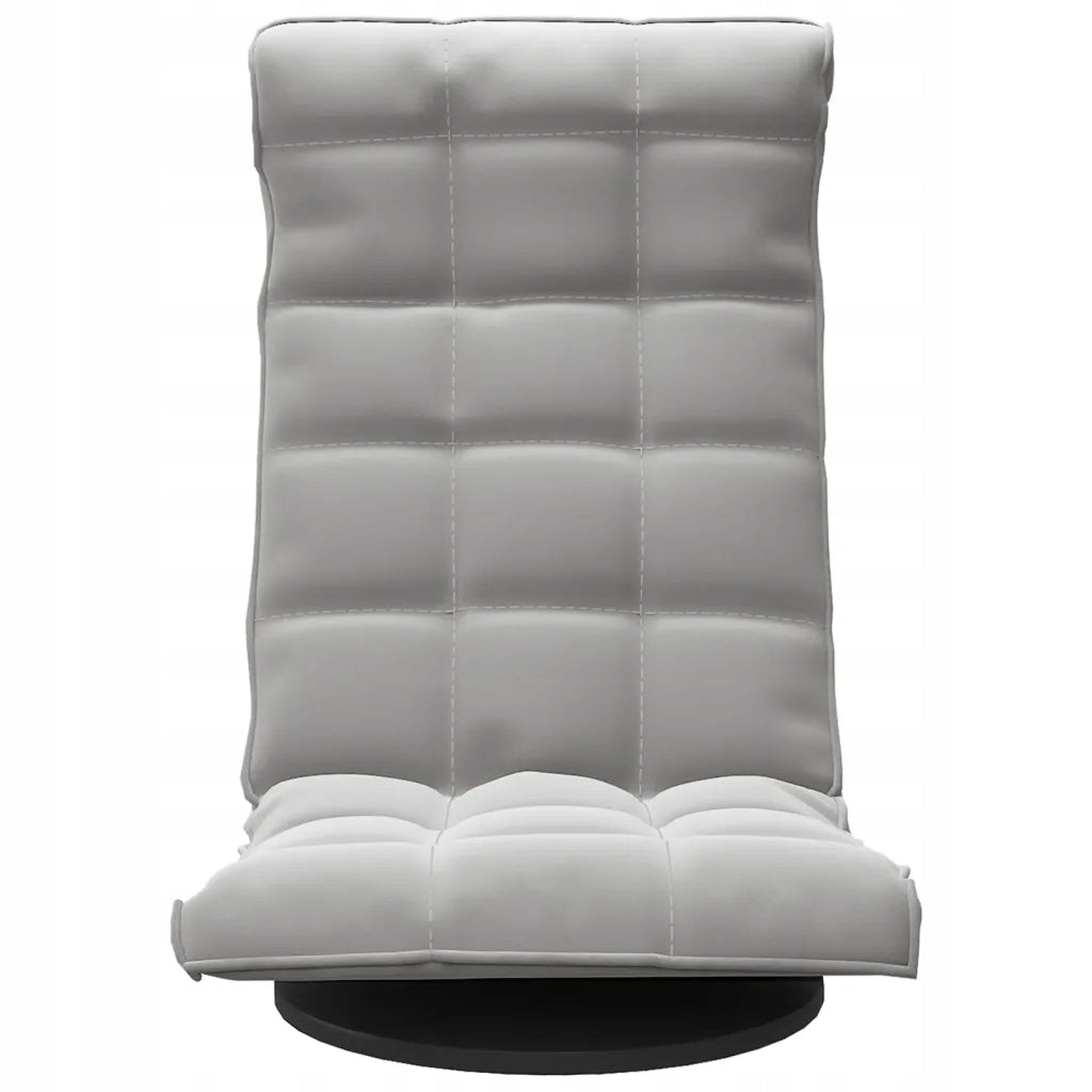 Swivel floor chair, light grey, upholstered in velvet Furniture depth 34 cm