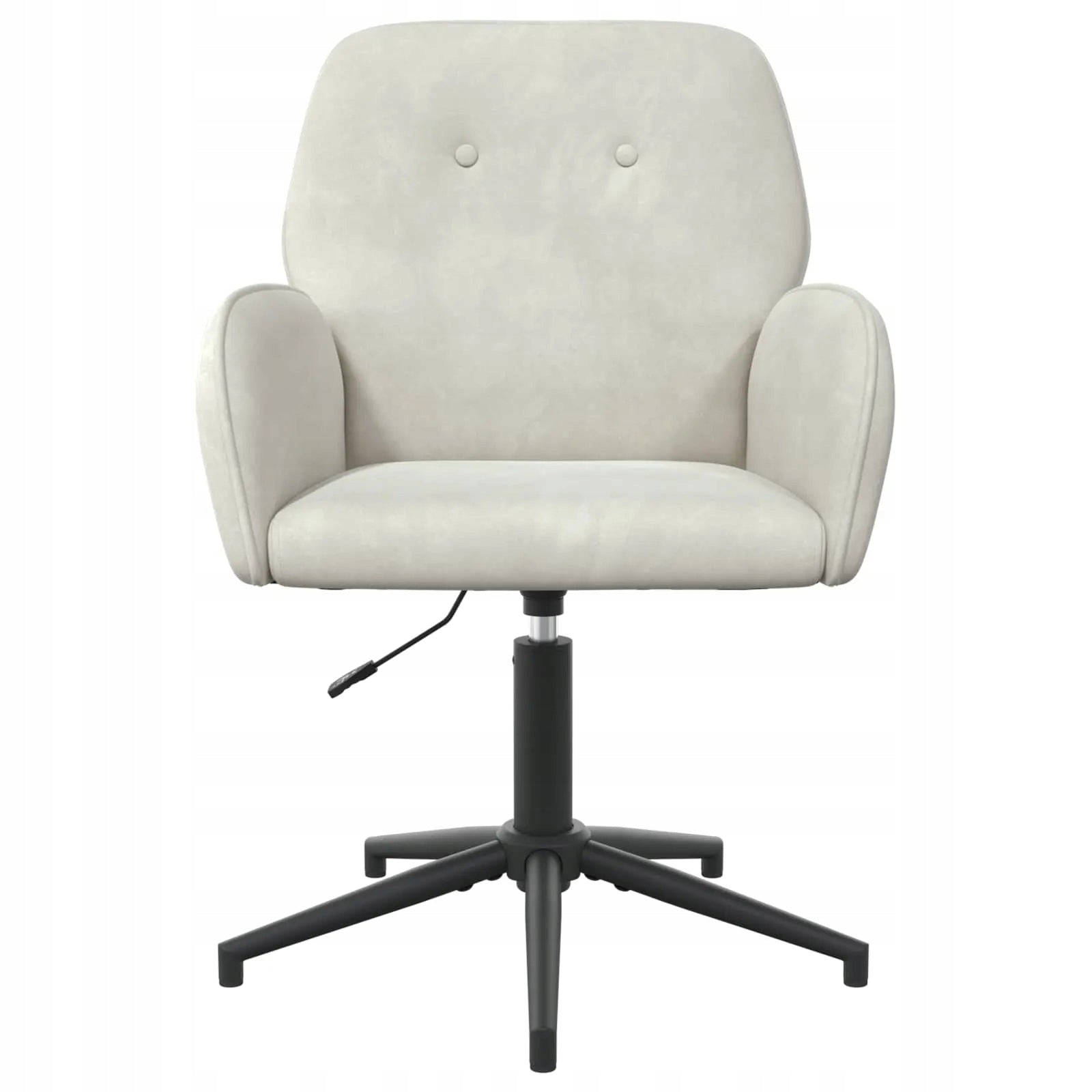 Swivel office chair 54 x 55 x 90 cm cream Velour Furniture depth 90 cm