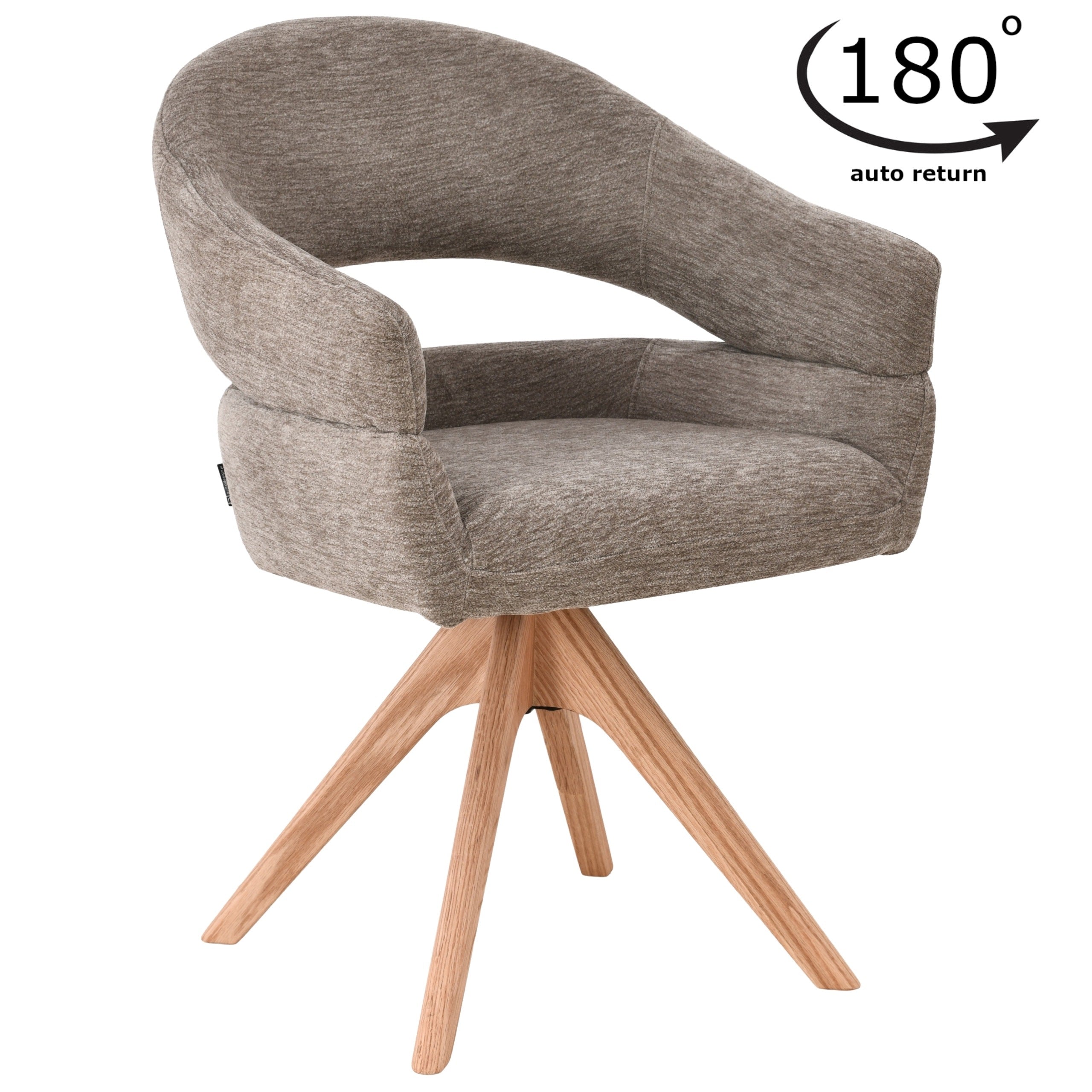 Swivel office chair, beige upholstered office chair for VENA desk