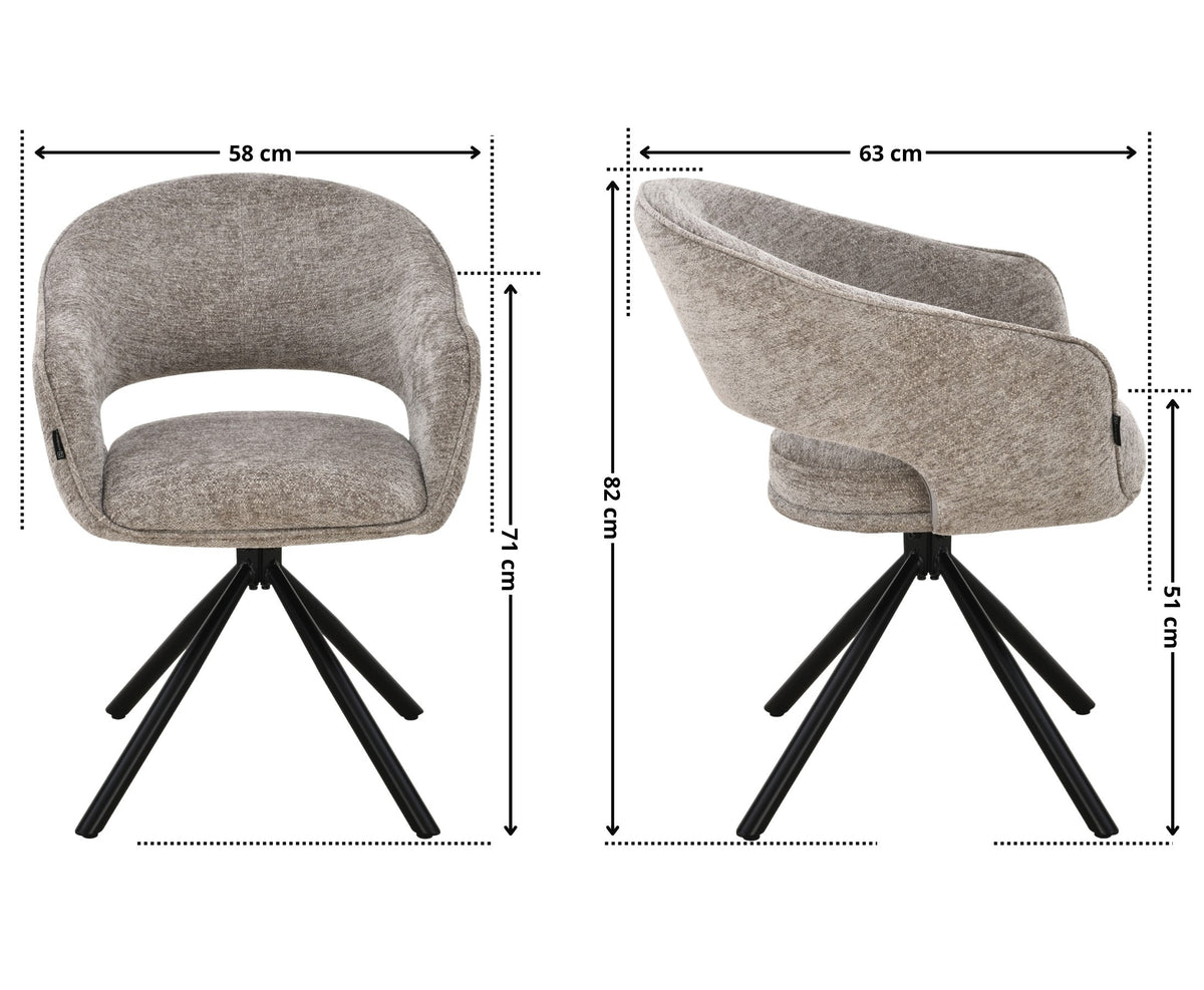 Swivel office chair, beige upholstered office chair for WIRO desk Manufacturer code EX-243017/Raven-30
