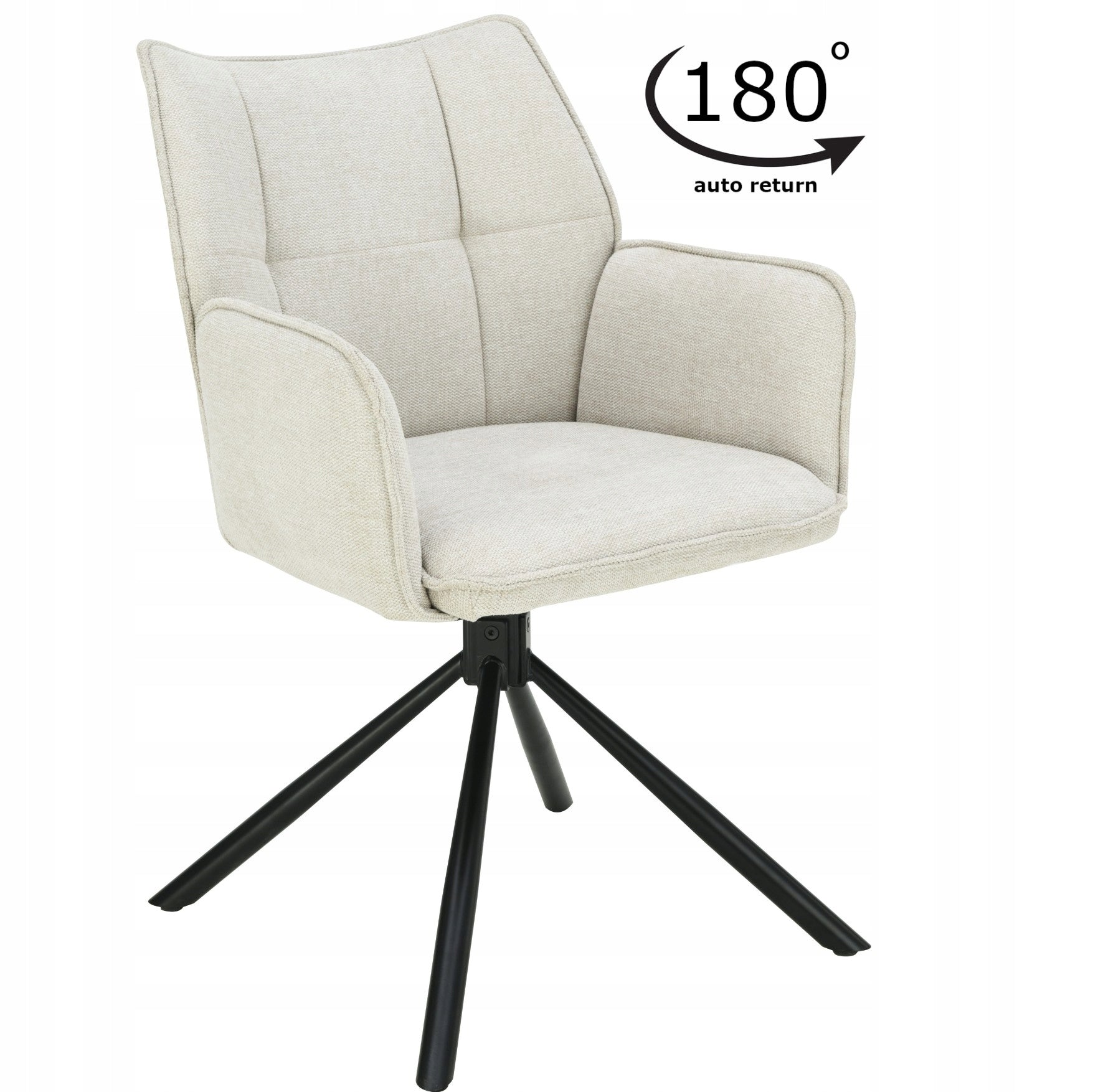 Swivel office chair, beige upholstered office chair for desk EDEN