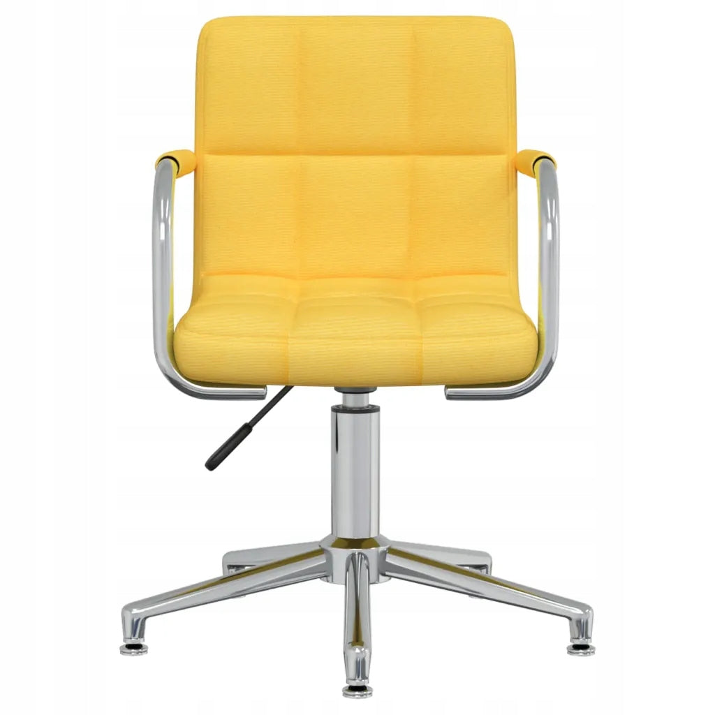 Swivel office chair, mustard, fabric upholstered Furniture depth 47 cm