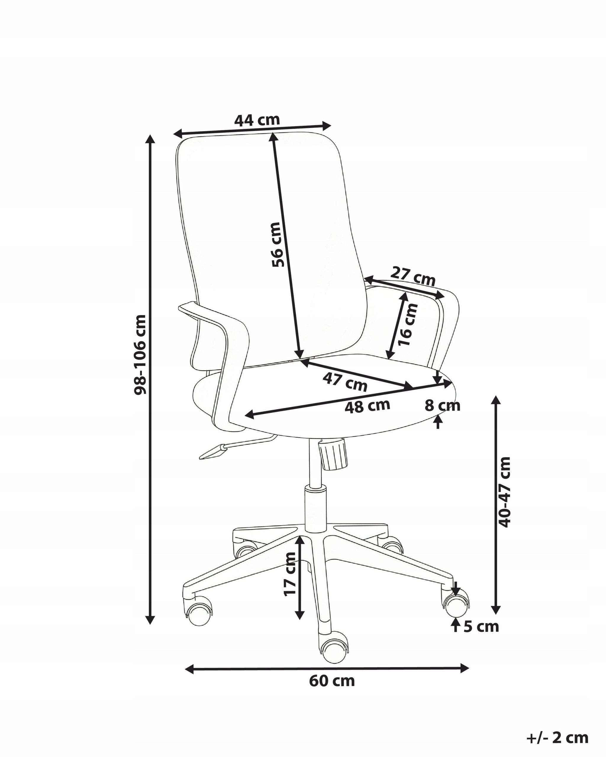 Swivel office chair on wheels blue Medical device no