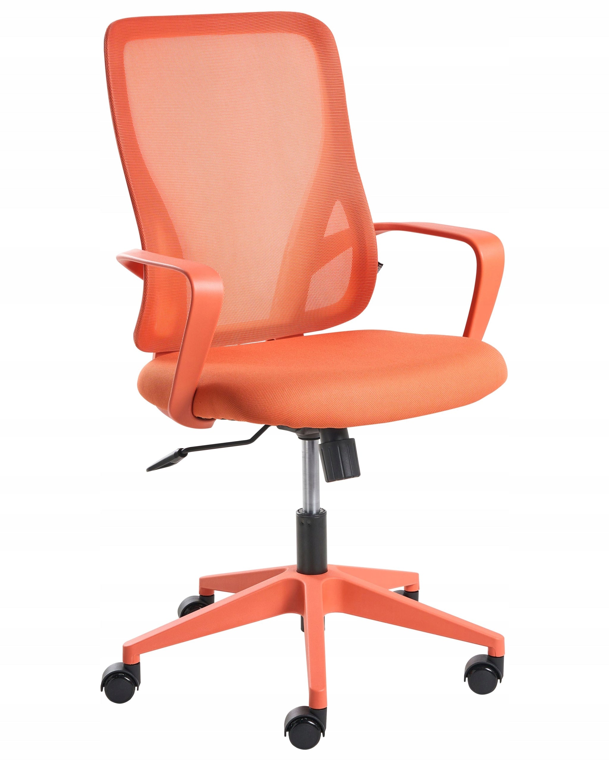 Swivel office chair on wheels orange