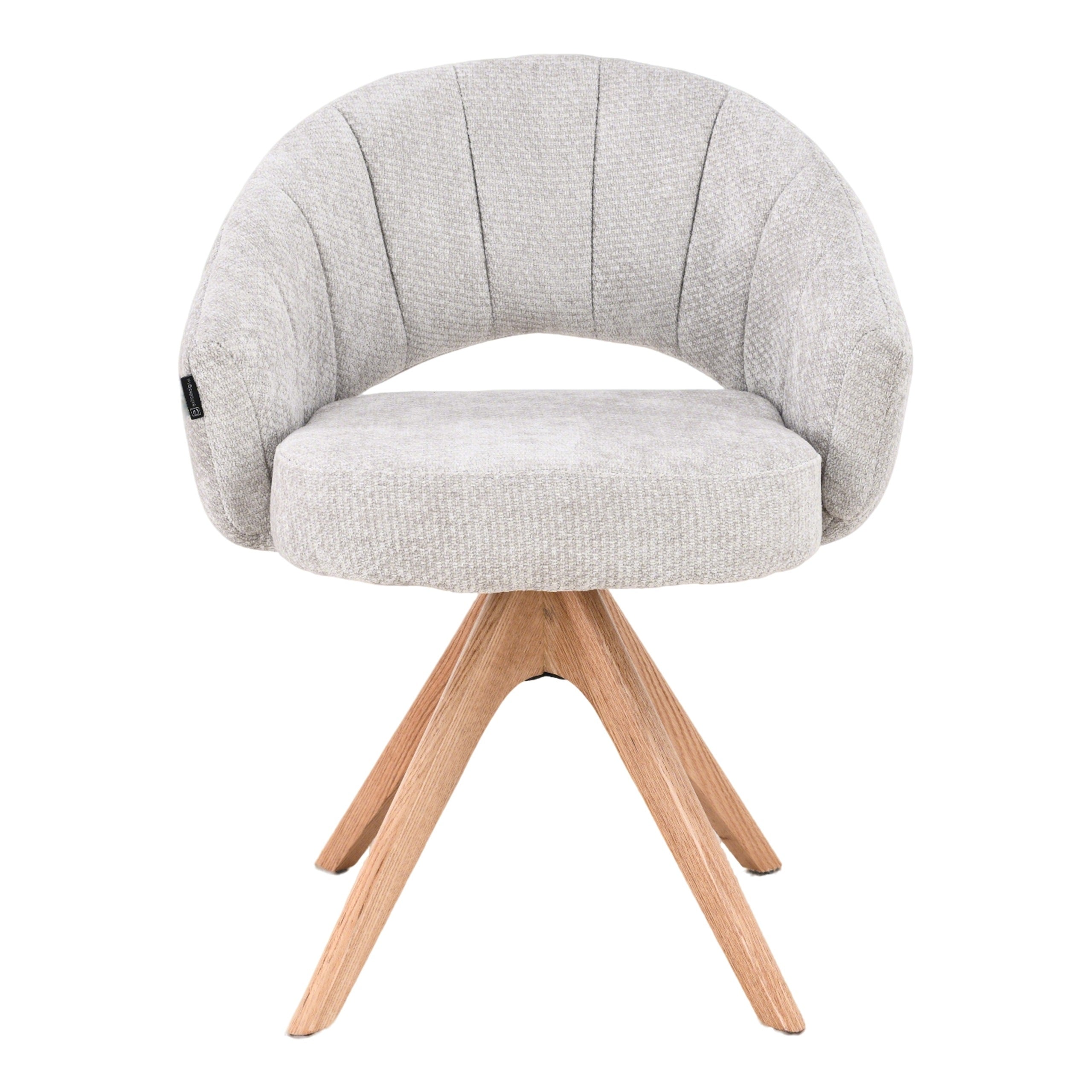 Swivel office chair upholstered grey springs in the seat - ZORA Packaging status original