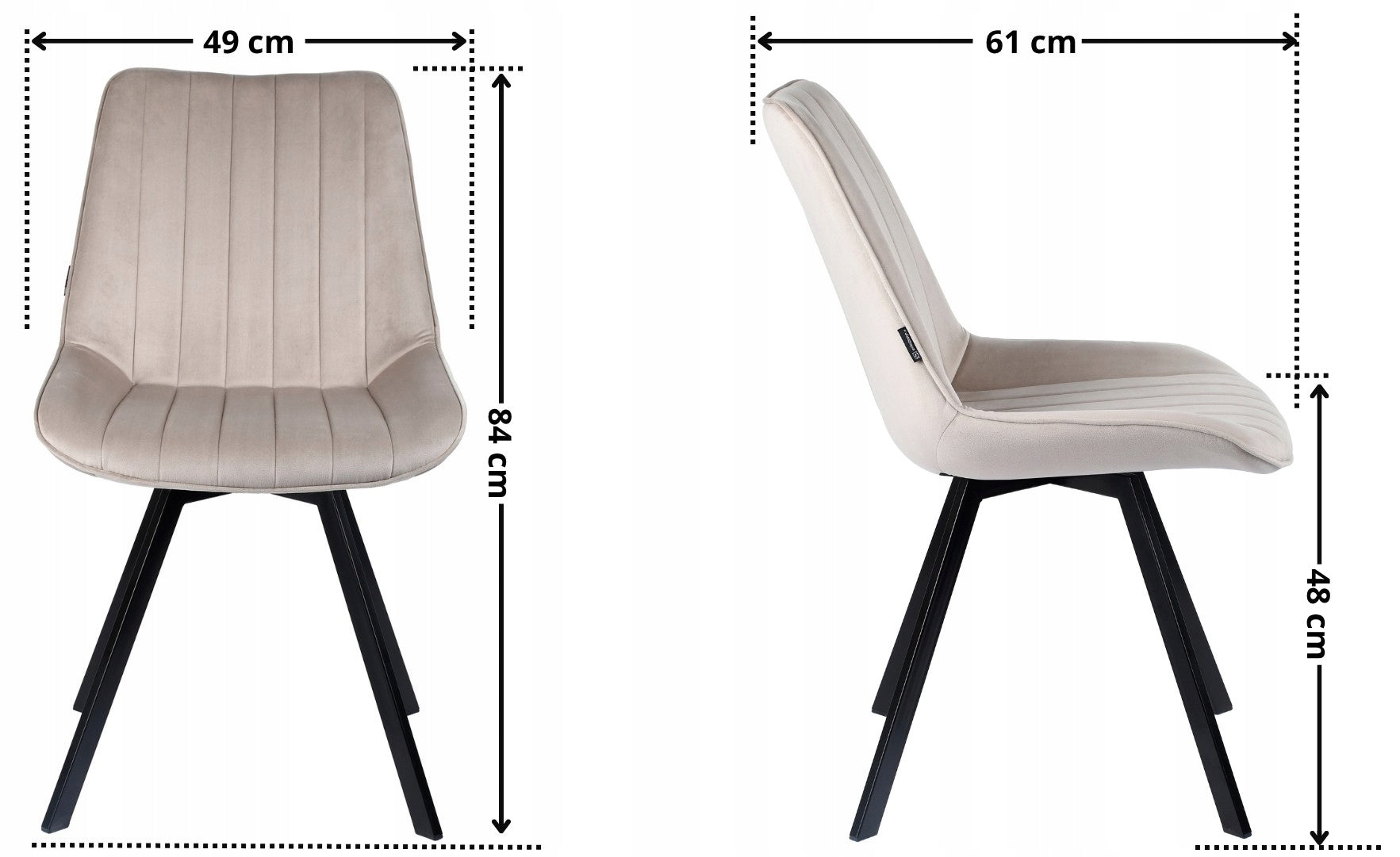 Swivel office chair, velour beige office chair for desk - LAPO 2 Manufacturer code EX-21137/2-G09