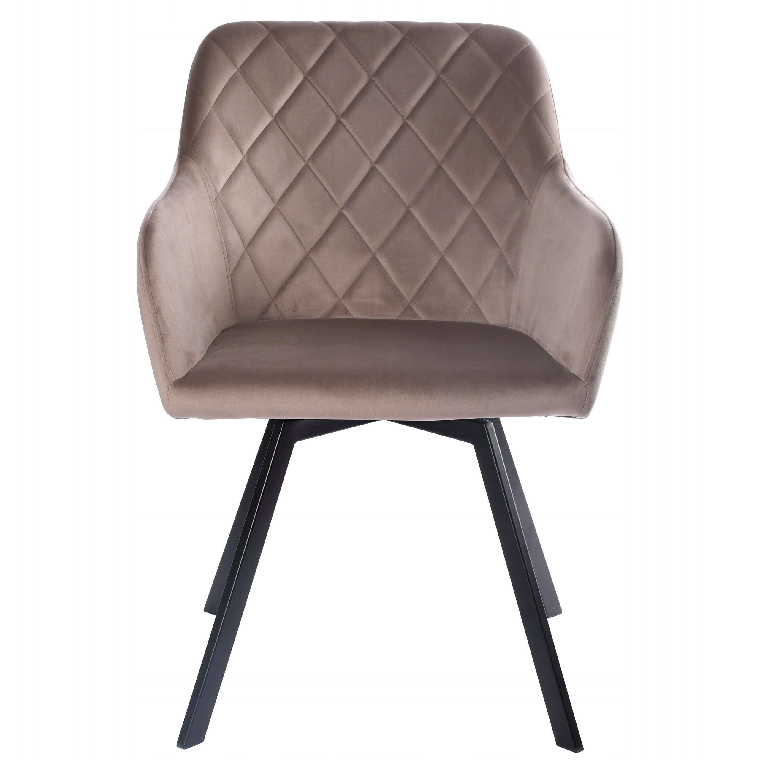 Swivel office chair, velour brown office chair for desk - PANKO Packaging status original