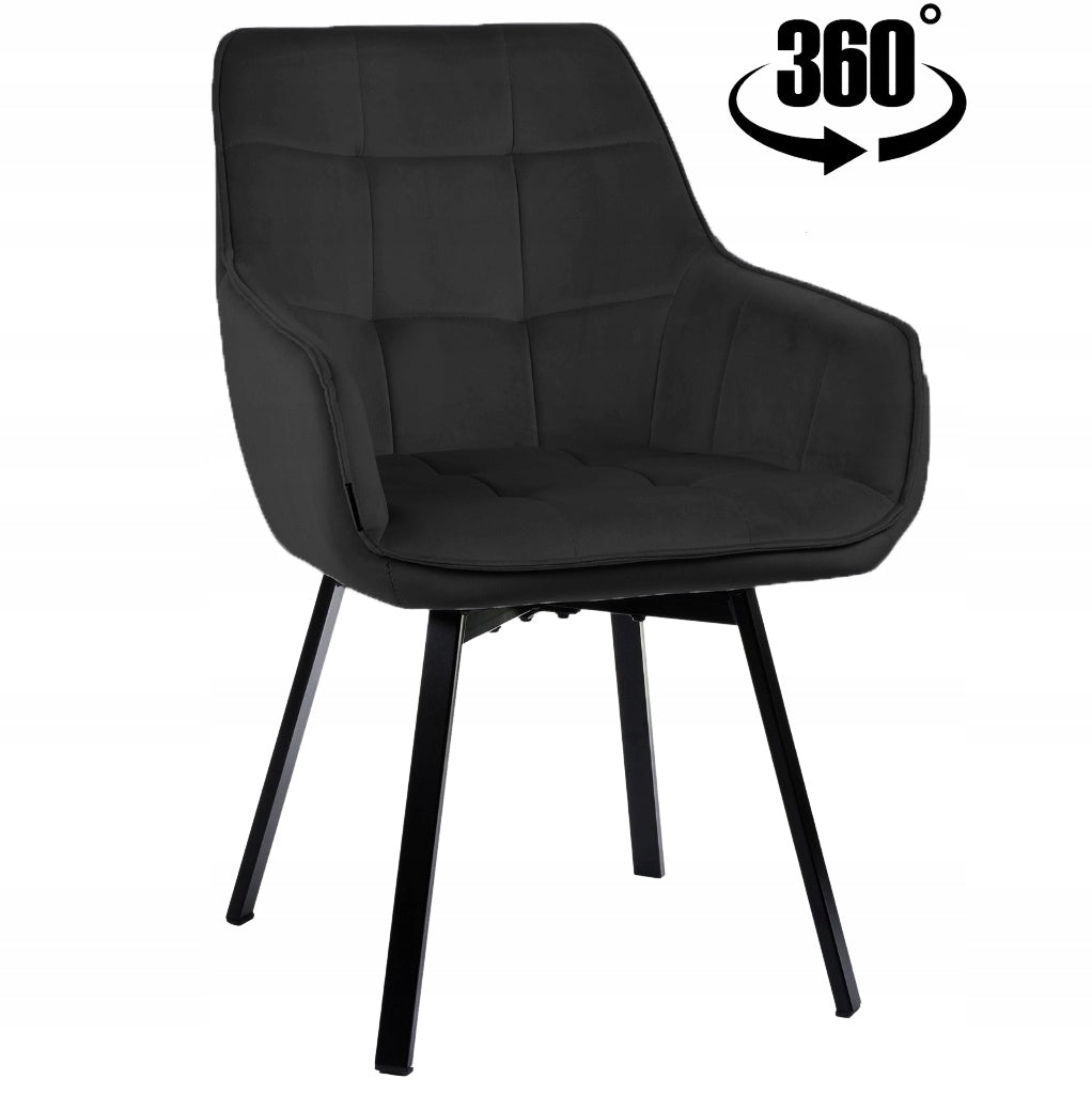 Swivel office chair, velour office chair black for desk - TOGO