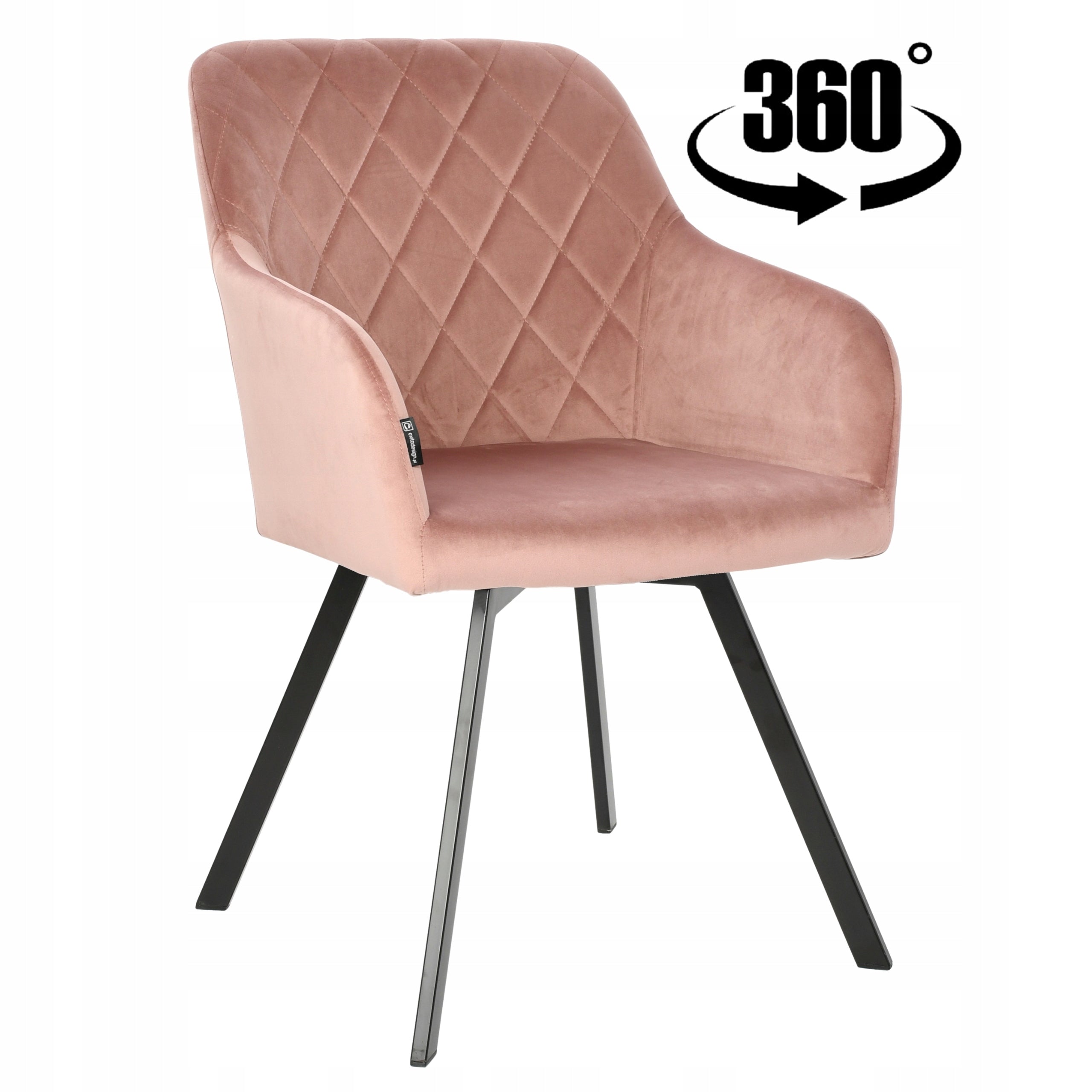 Swivel office chair, velour pink office chair for desk - PANKO