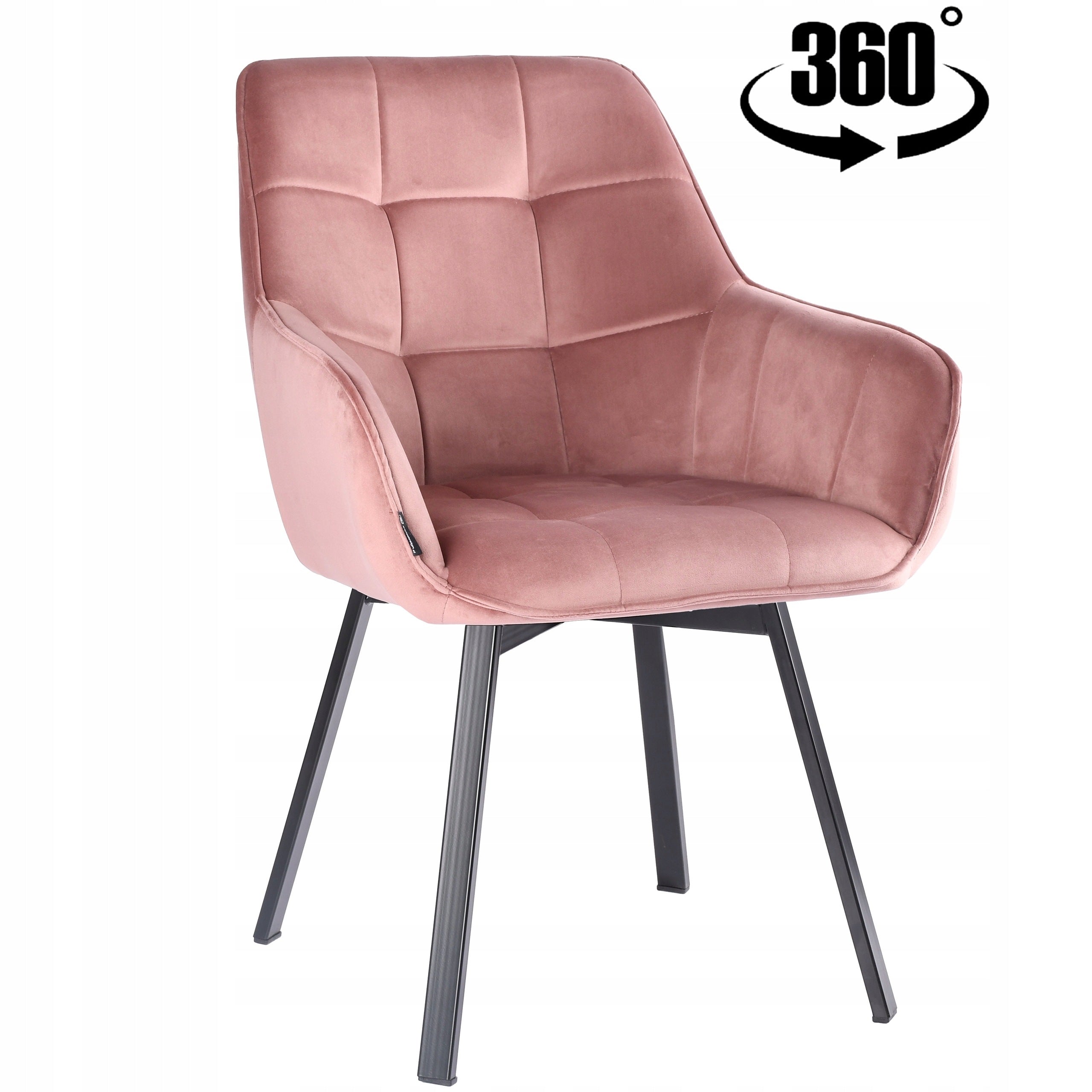 Swivel office chair, velour pink office chair for desk - TOGO