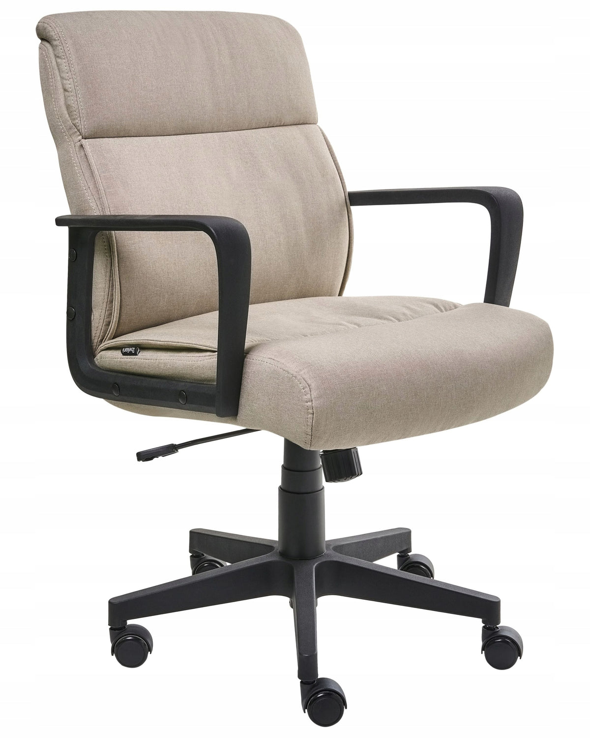Swivel office chair with armrests and adjustable height beige
