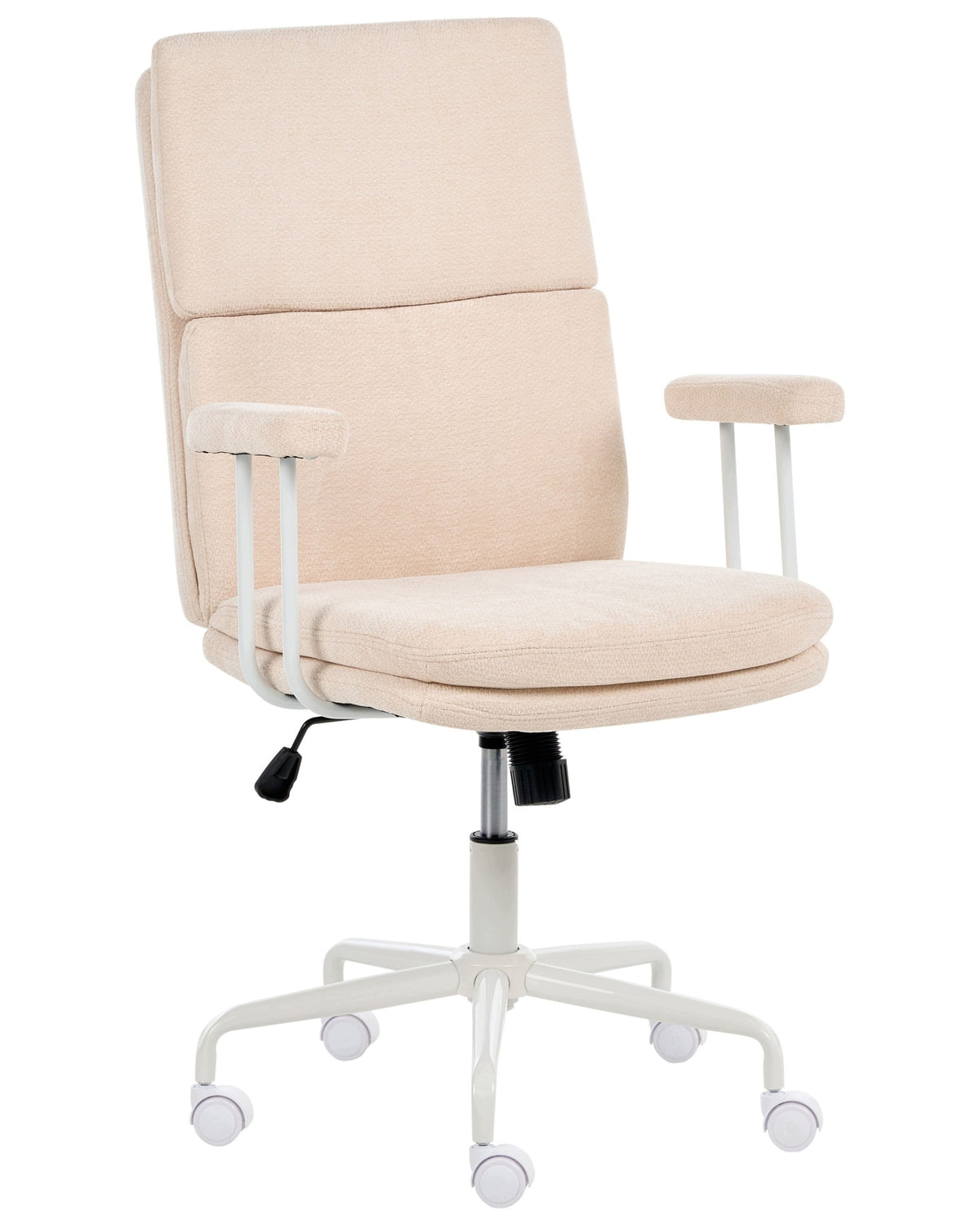 Swivel office chair with height adjustment and reclining backrest