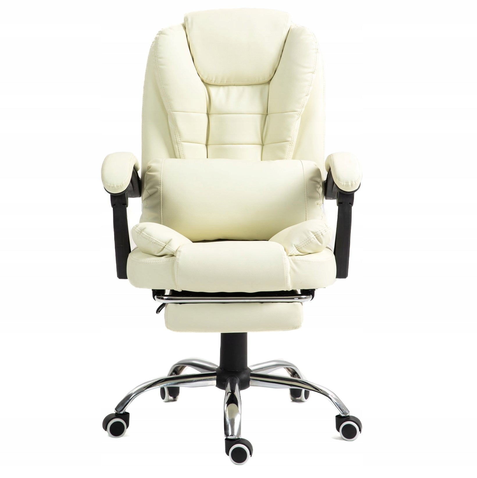 Swivel office chair with lumbar cushion footrest BEIGE GIOSEDIO Manufacturer code NBK005
