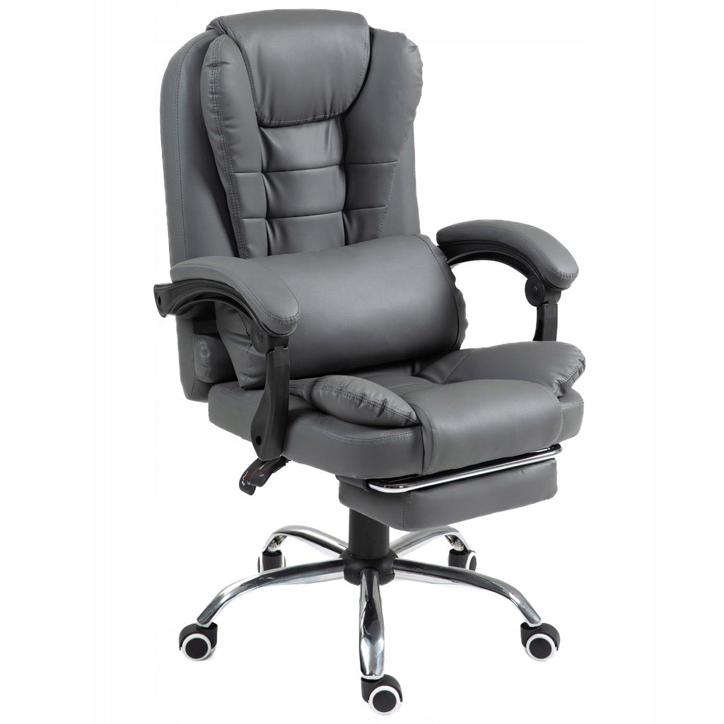 Swivel office chair with lumbar cushion footrest GREY GIOSEDIO