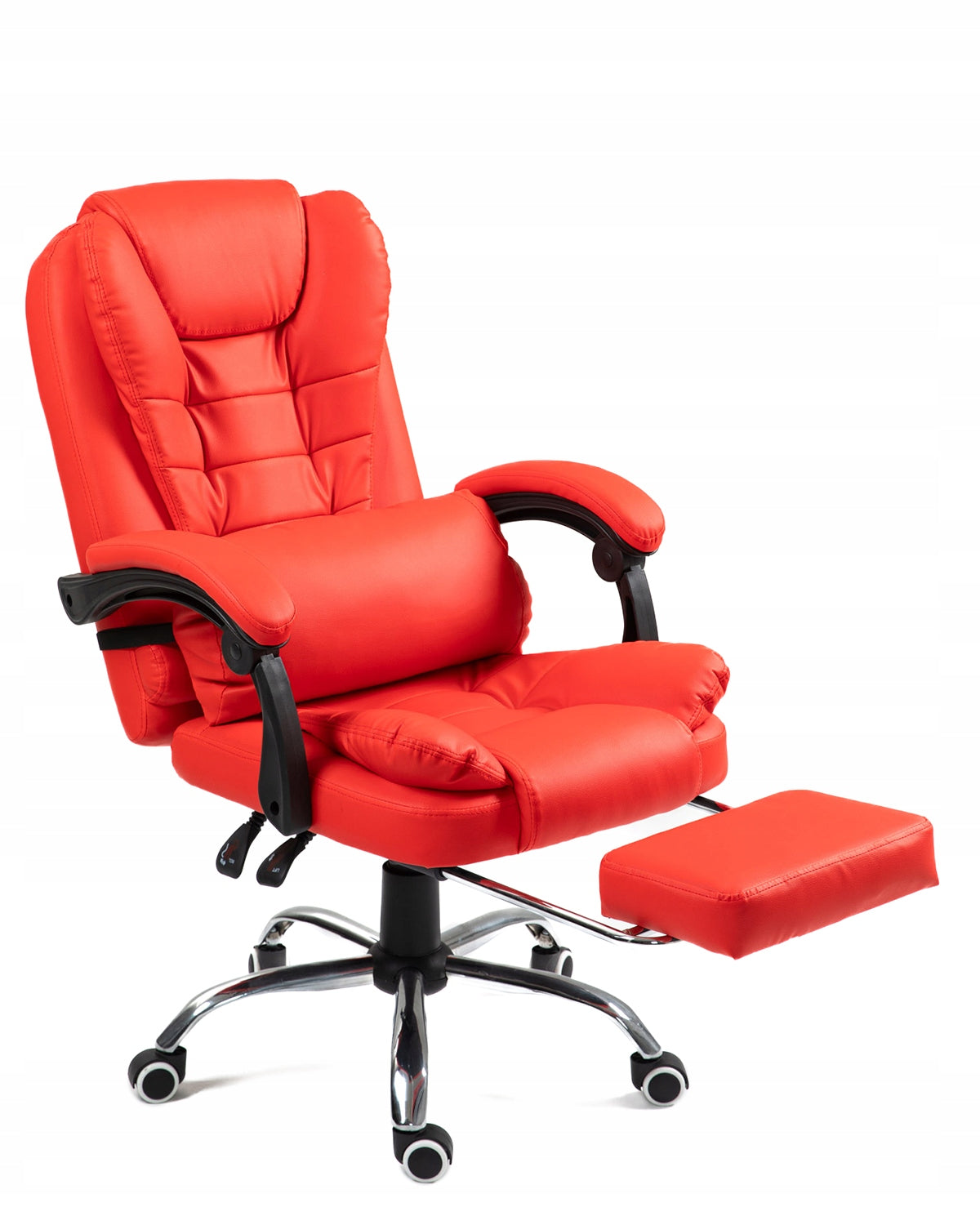 Swivel office chair with lumbar cushion footrest RED GIOSEDIO