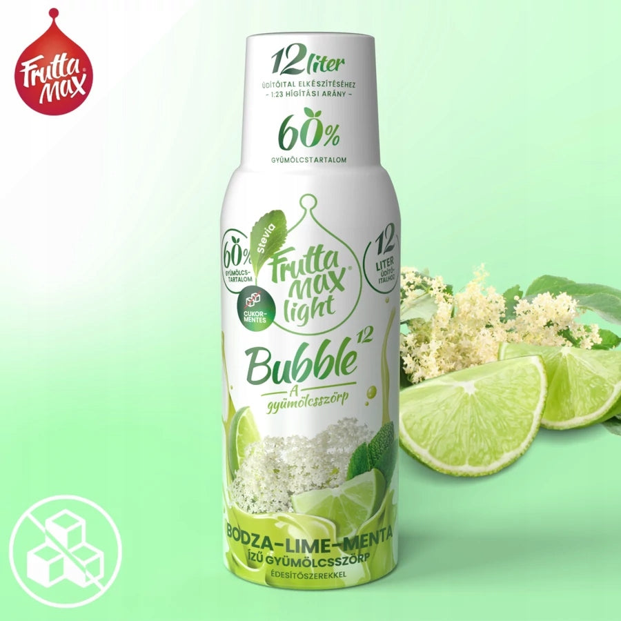 Syrup for saturator Soda FruttaMax LIME MINT WITHOUT LIGHT 500 ml Manufacturer code 5998571760094