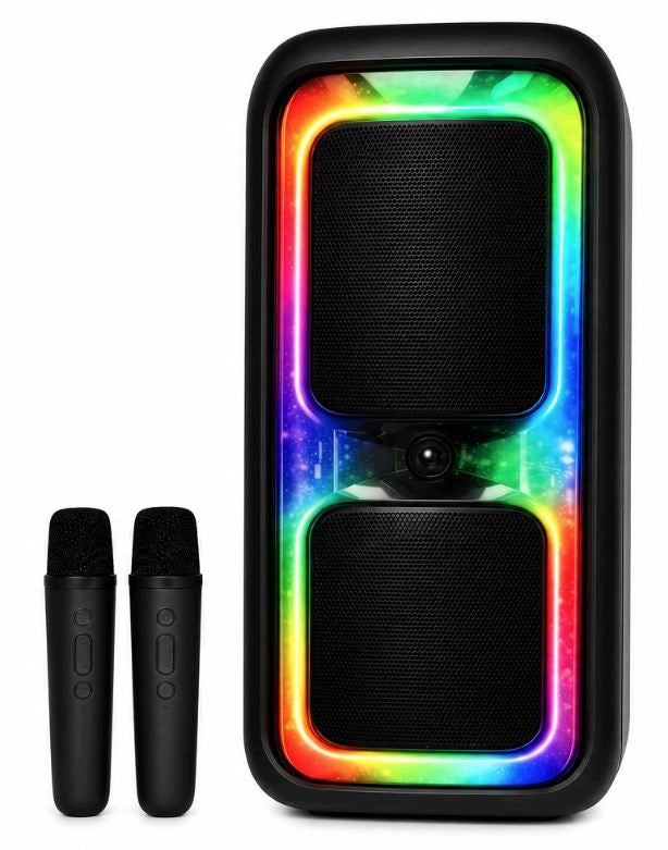 Syste RGB 20W BT Karaoke Speaker with 2 Microphones Portable Wireless Packaging status original