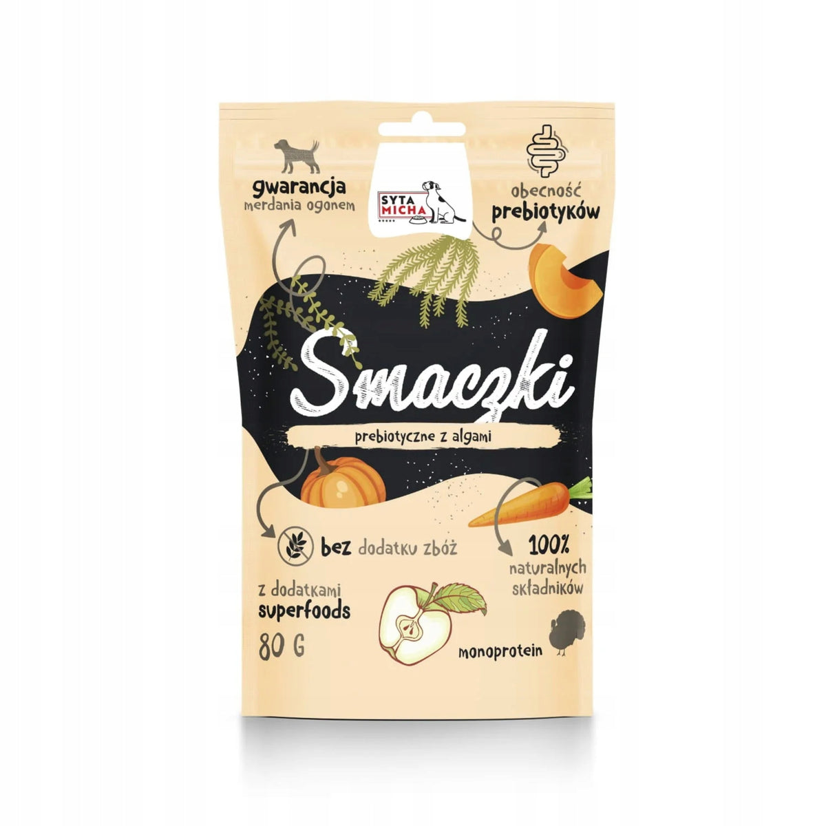 Syta Micha Prebiotic Dog Treats (GI²D Complex) with Algae 80g Packaging status original
