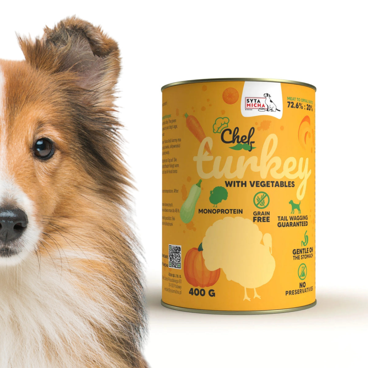 Syta Micha Wet Food CHEF Turkey with Vegetables 400g