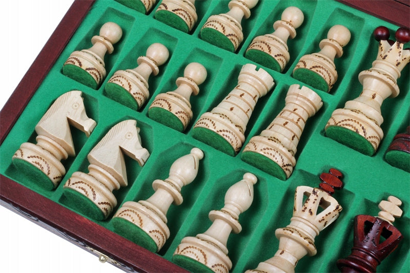 Dideli mediniai šachmatai Sunrise Chess & Games Ambasador New Line, 55 x 55 cm