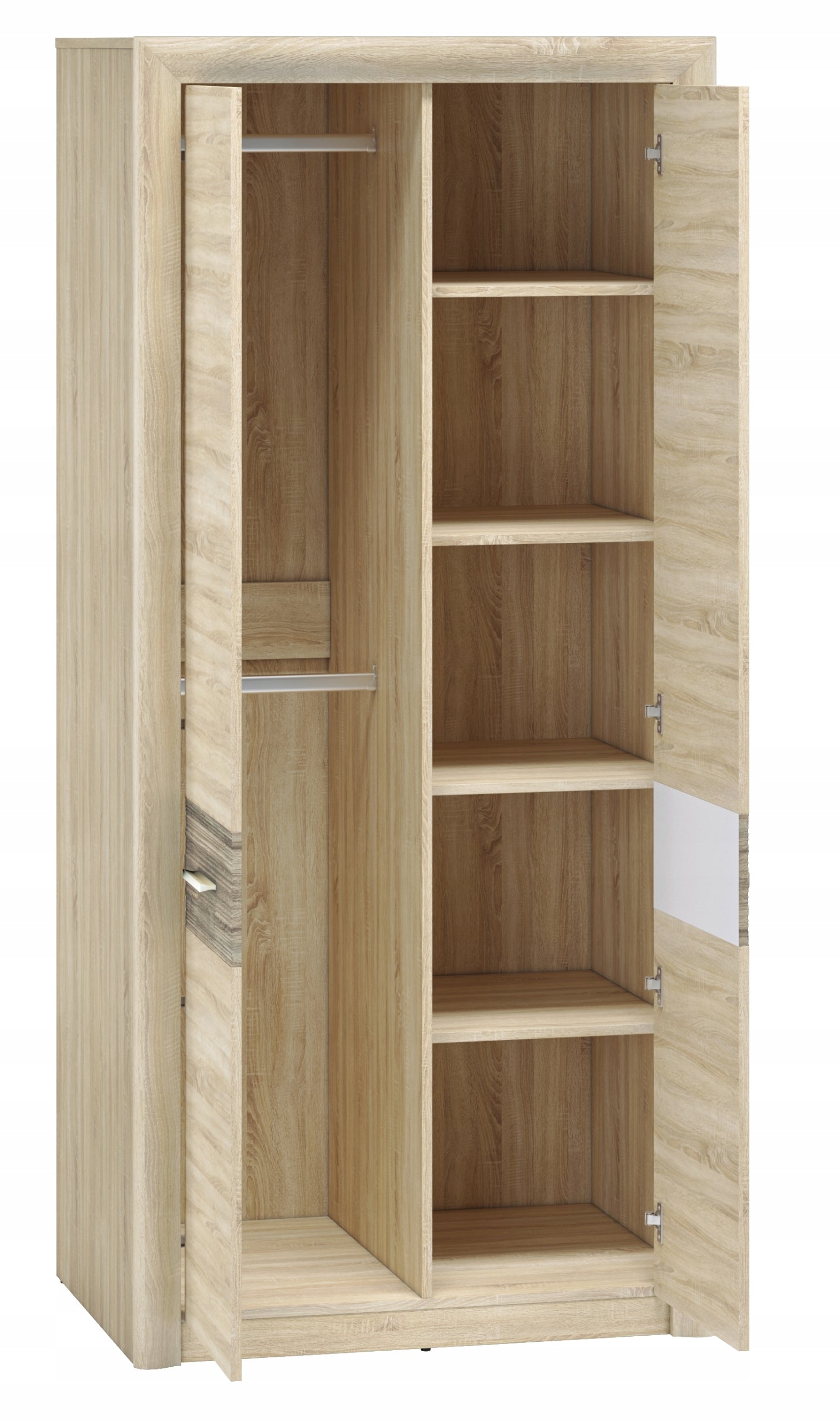 Kleiderschrank Castel 01, Eichenfarbe 