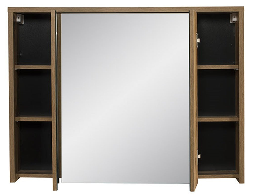 Badezimmerspiegelschrank ohne Beleuchtung Hunton-Eiche, 75x100x16 cm 