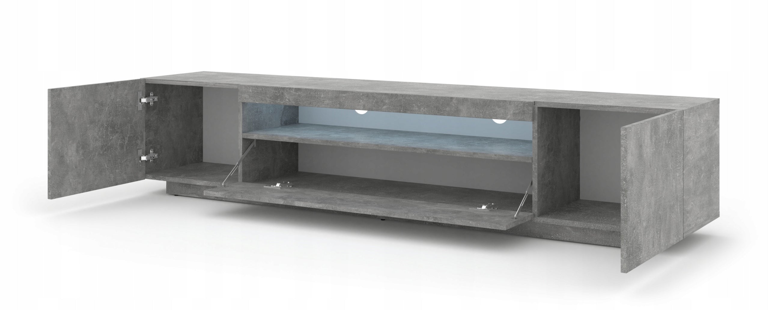TV-Tisch RTV Aura 200 mit LED-Beleuchtung, grau 