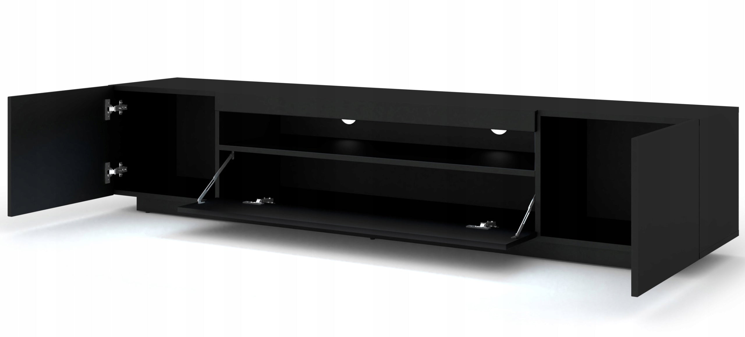 TV-Ständer RTV Aura LED, schwarz 