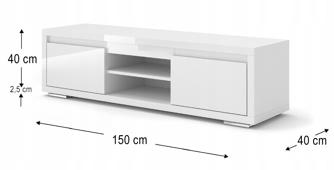 TV-Tisch Nordic Bianco 3, weiß 