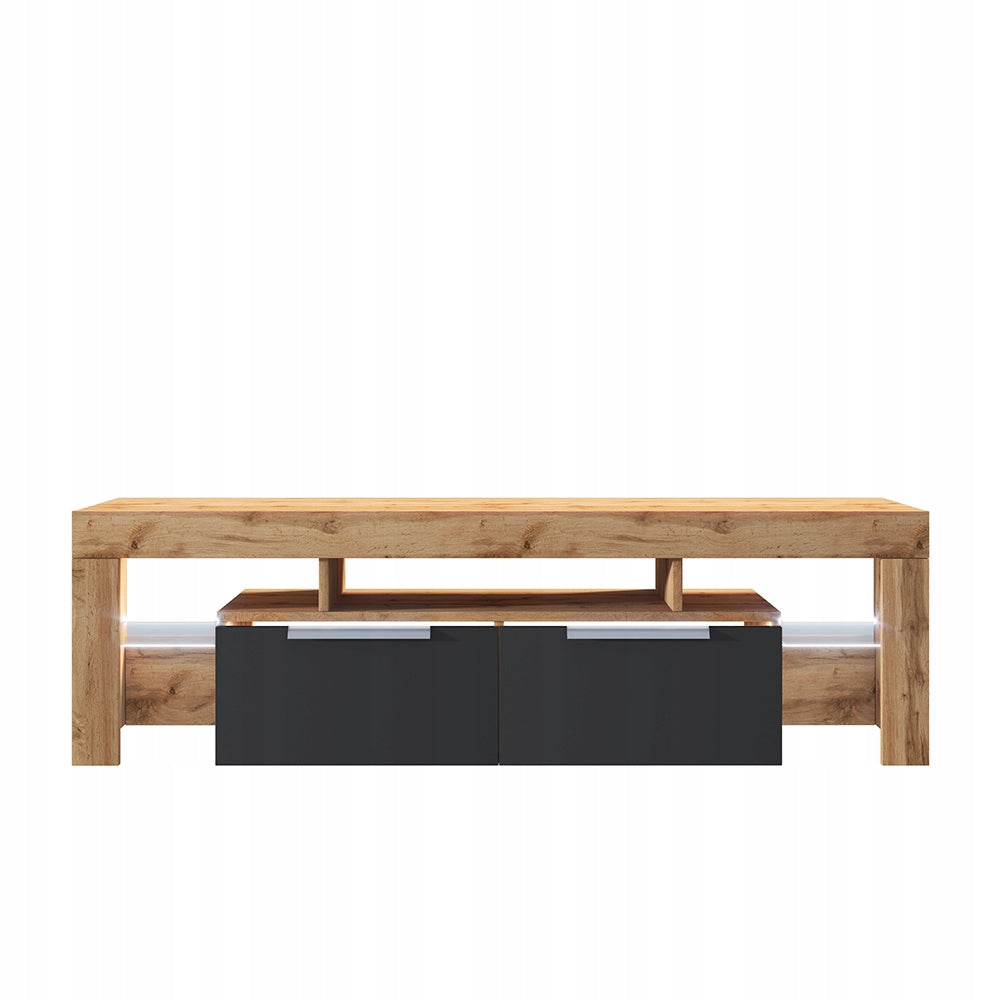 TV staliukas Selsey Vergon LED, rudas/juodas