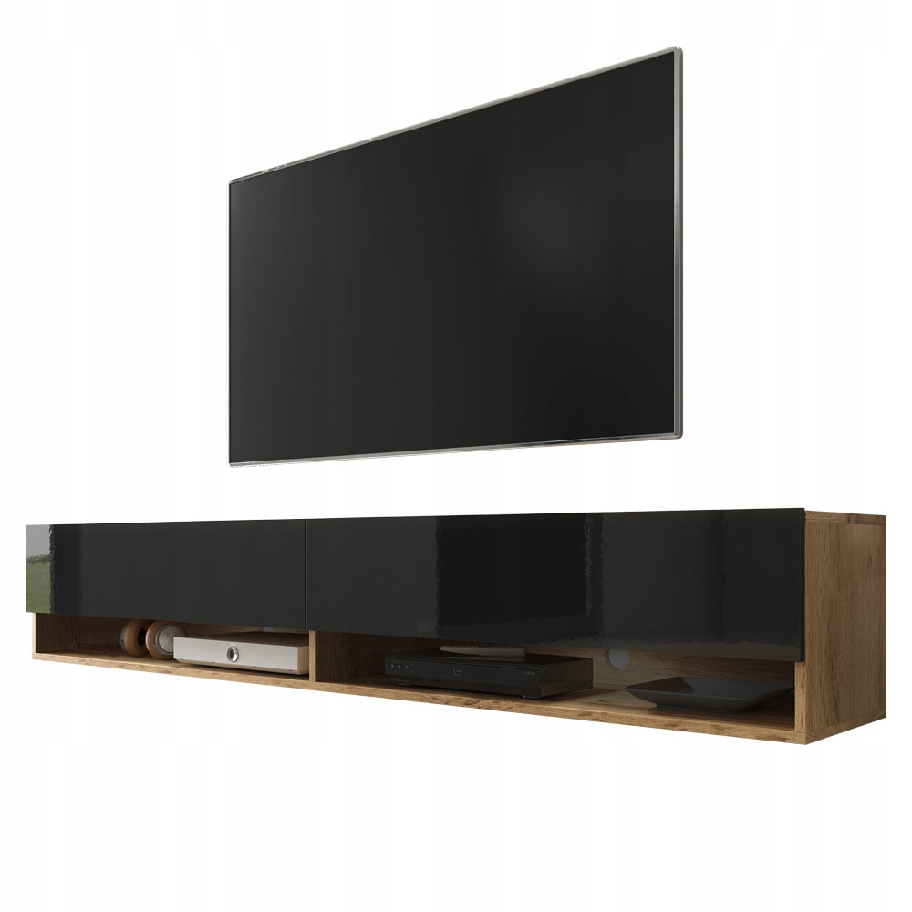 TV-Ständer Selsey Wander 180 LED, braun/schwarz 