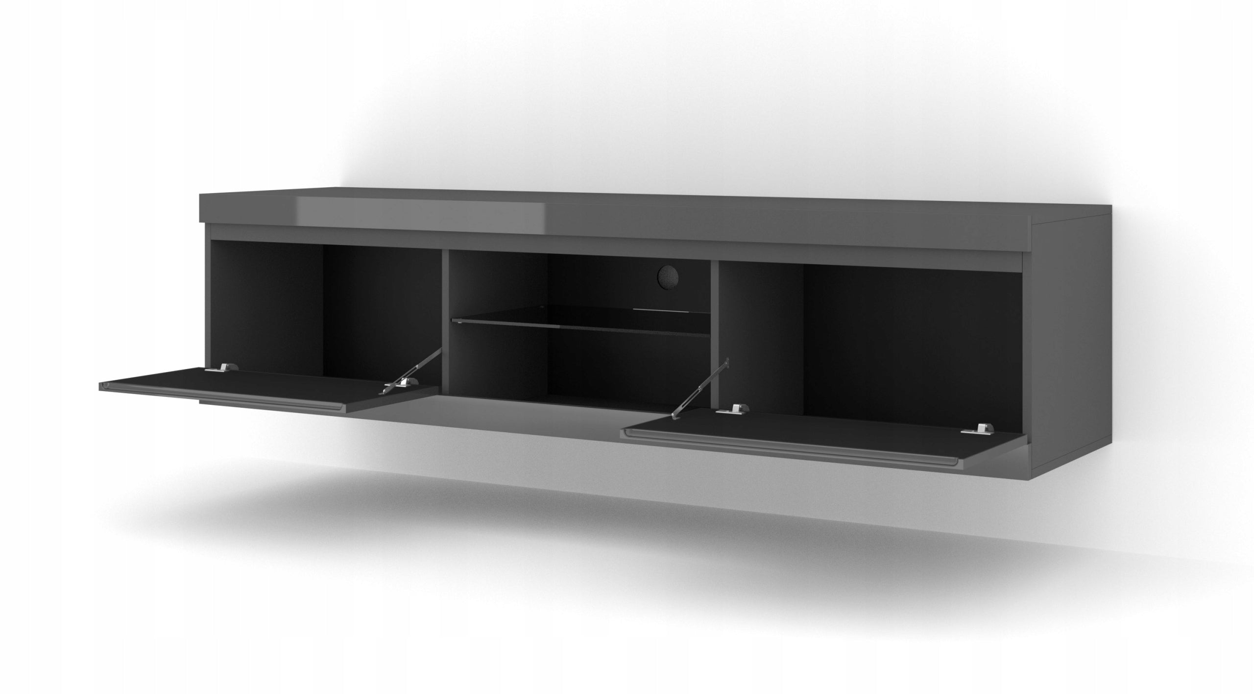 RTV NET 180 cm Universal-Wandschrank matt/glänzend grau 