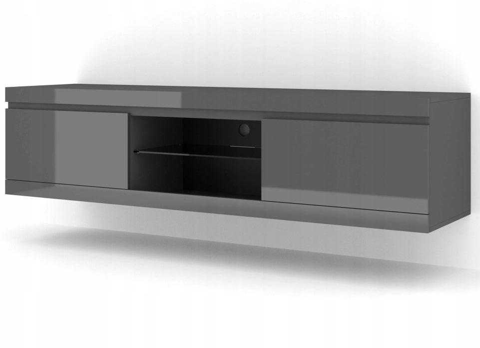RTV NET 180 cm Universal-Wandschrank matt/glänzend grau 
