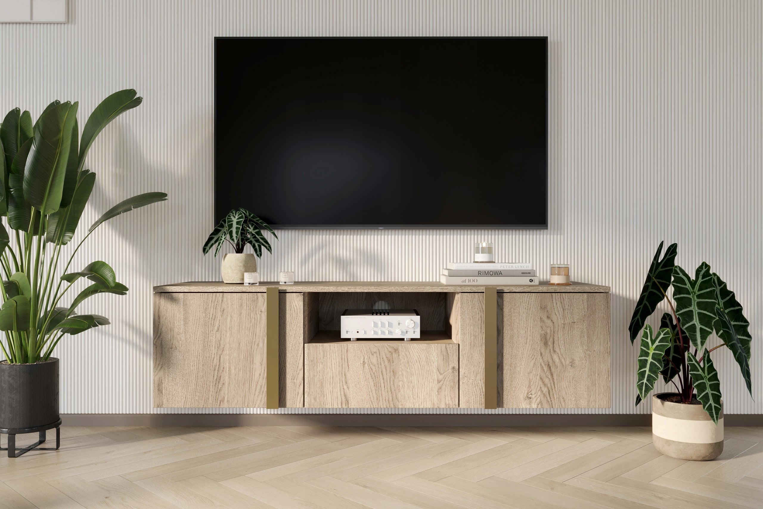 Fernsehtisch Bogart Verica 150, braun 