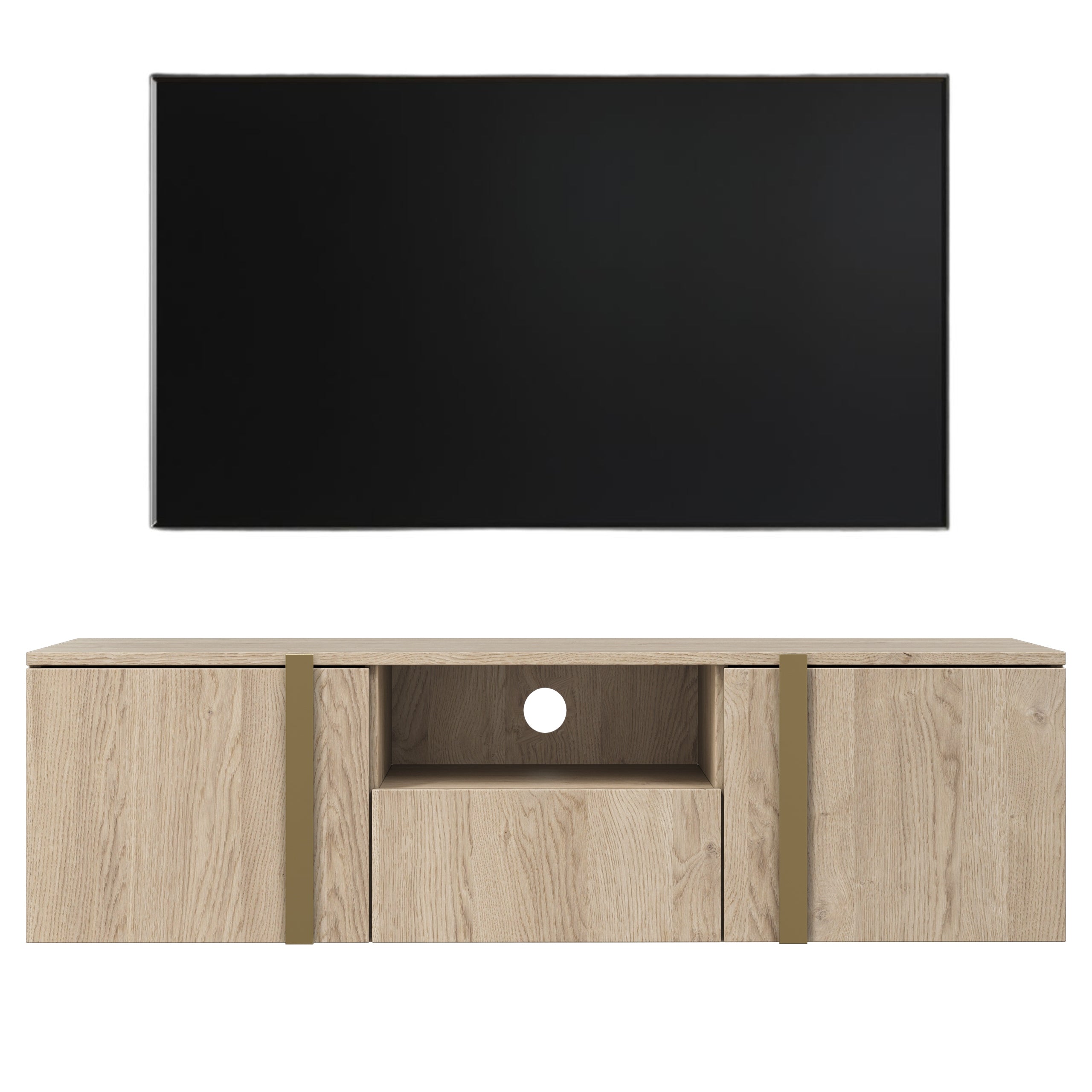 Fernsehtisch Bogart Verica 150, braun 