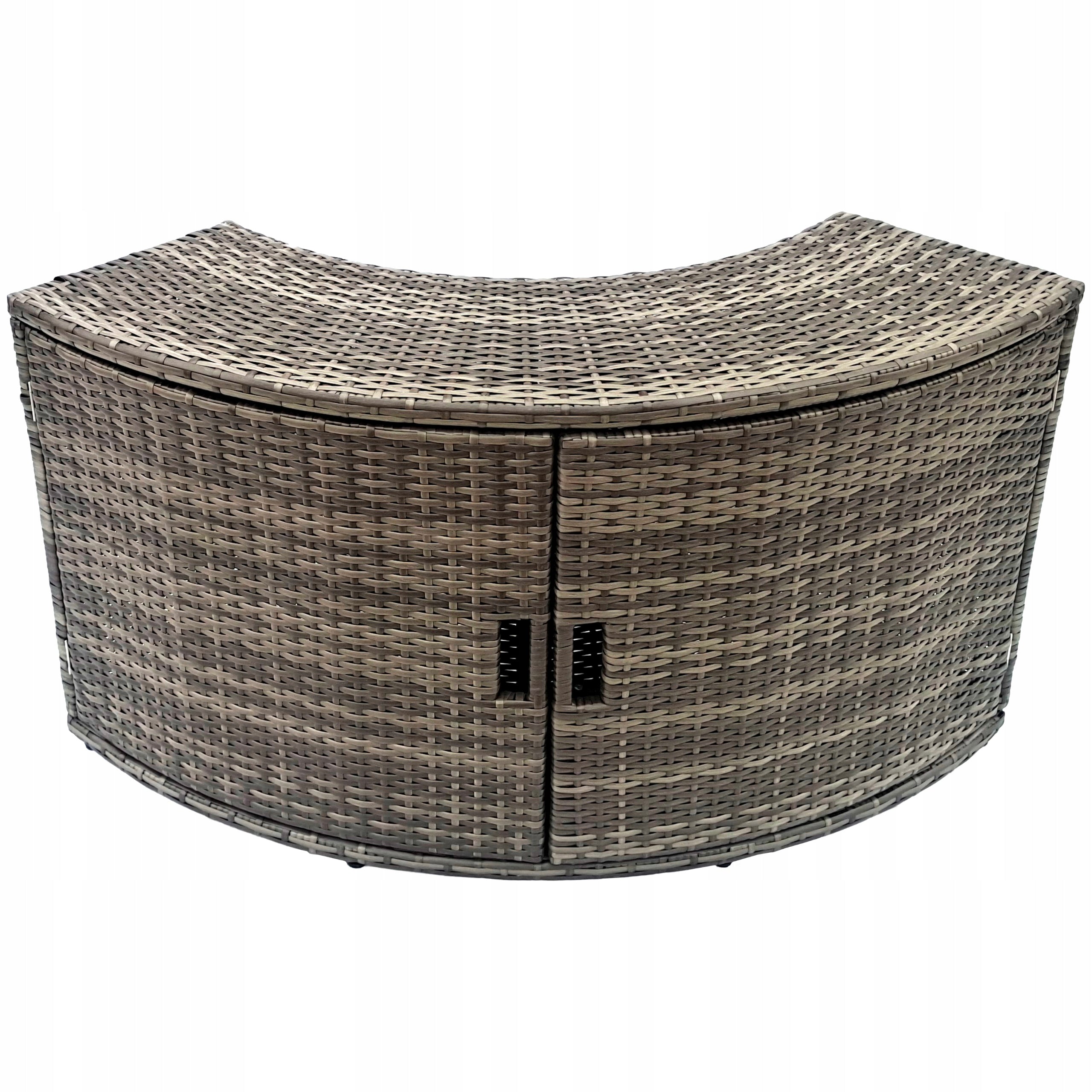 Schrank mit Türen für runden Whirlpool Thunder, 112 x 30 x 58,5 cm 