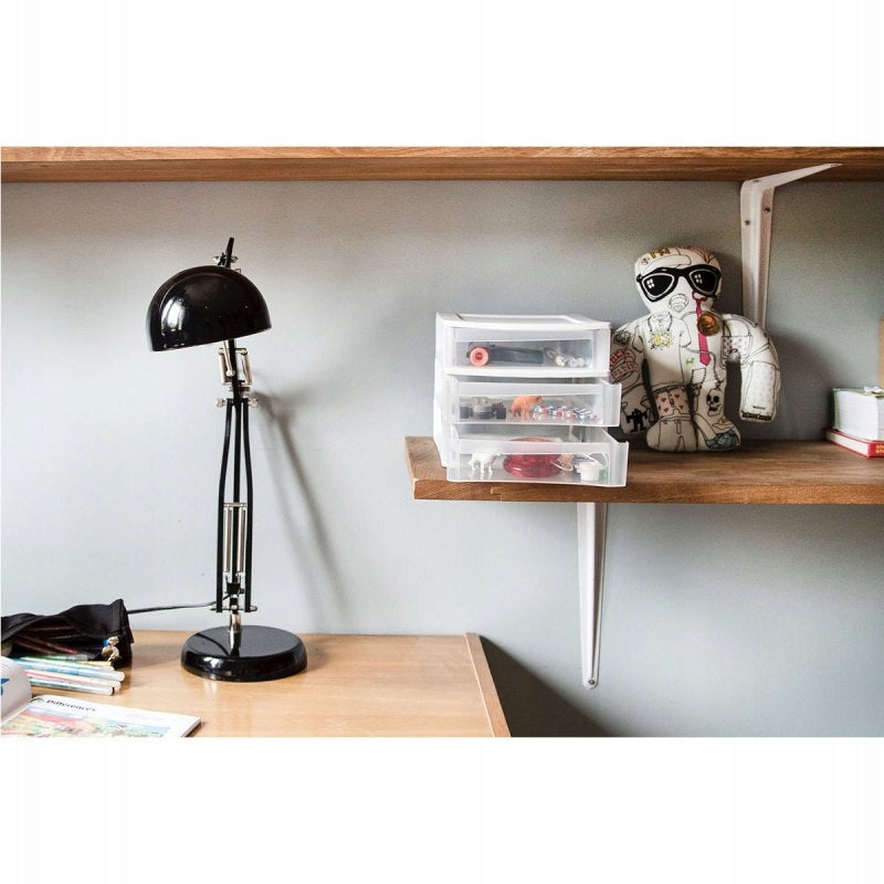 Modularer Schrank mit 3 Schubladen, schwarz 