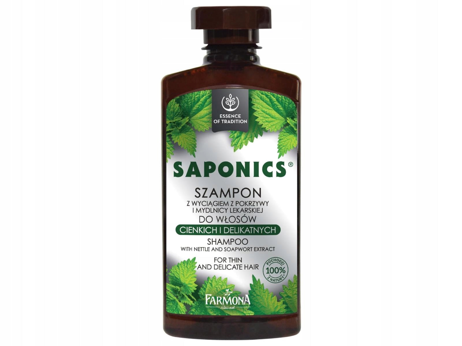 Shampoo mit Brennnesselextrakt Saponics, 330ml 