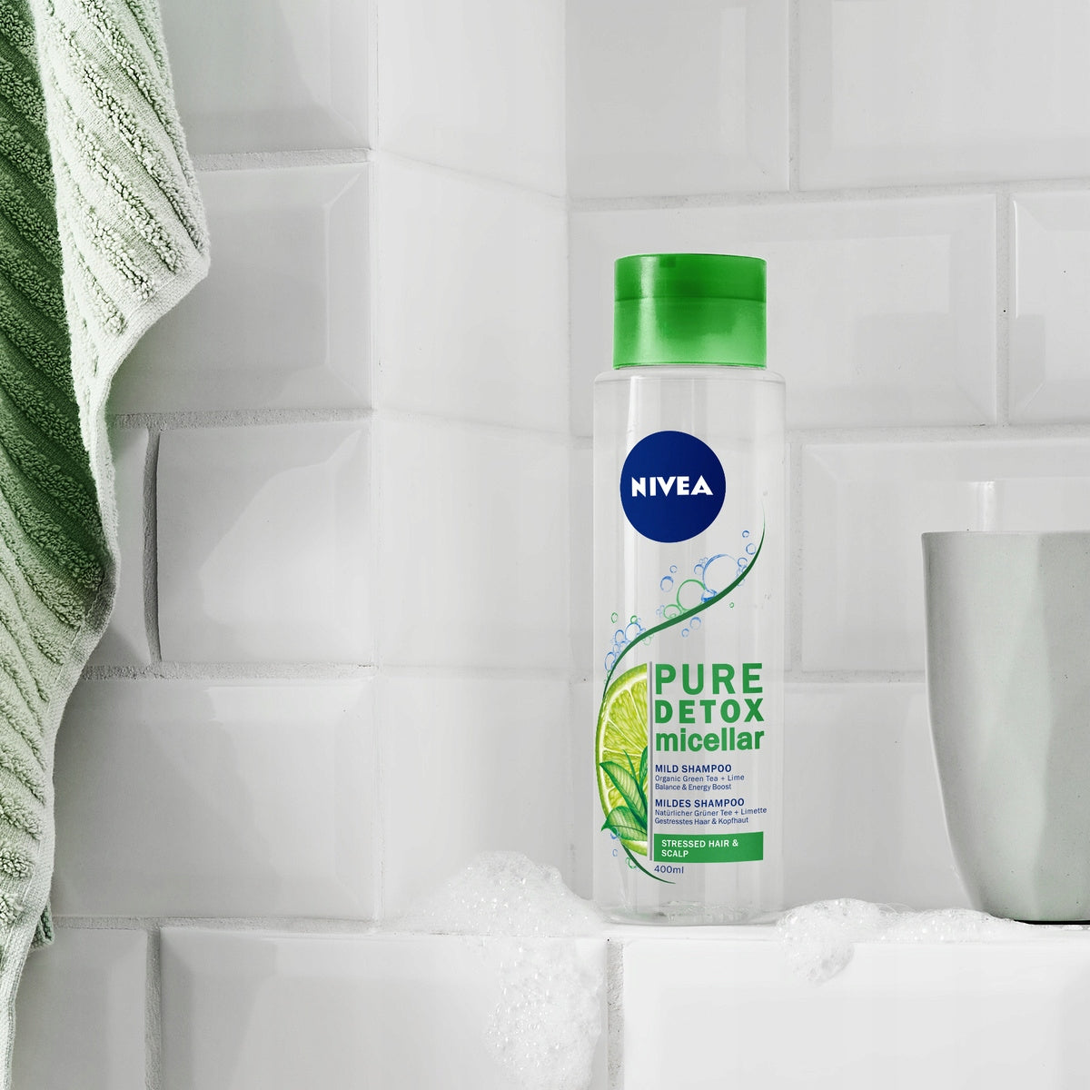 Mizellenshampoo mit grünem Tee und Limette Nivea Pure Detox 400 ml 