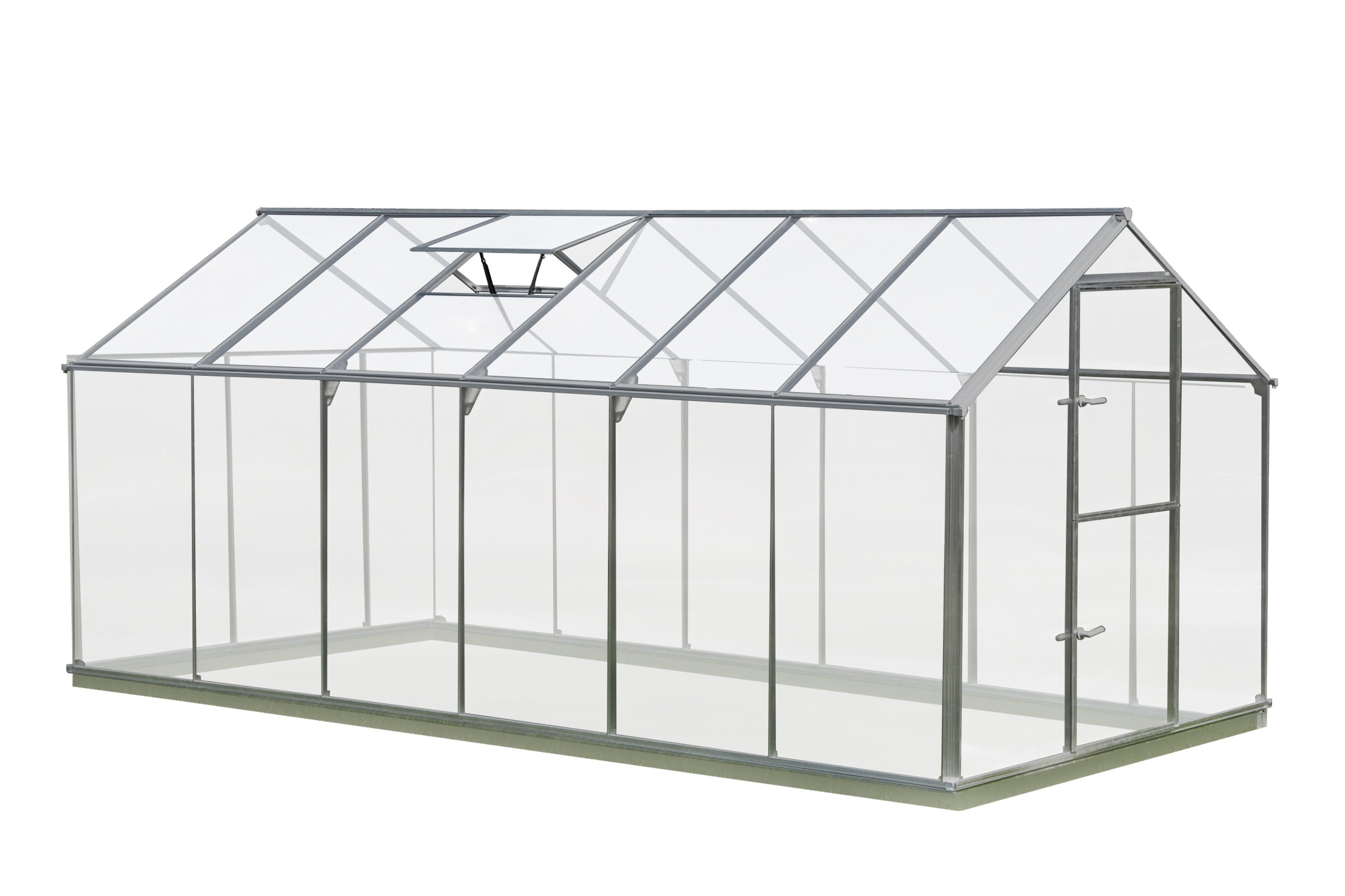 Gewächshaus Typ F6 aus Aluminiumprofilen Gardentec 
